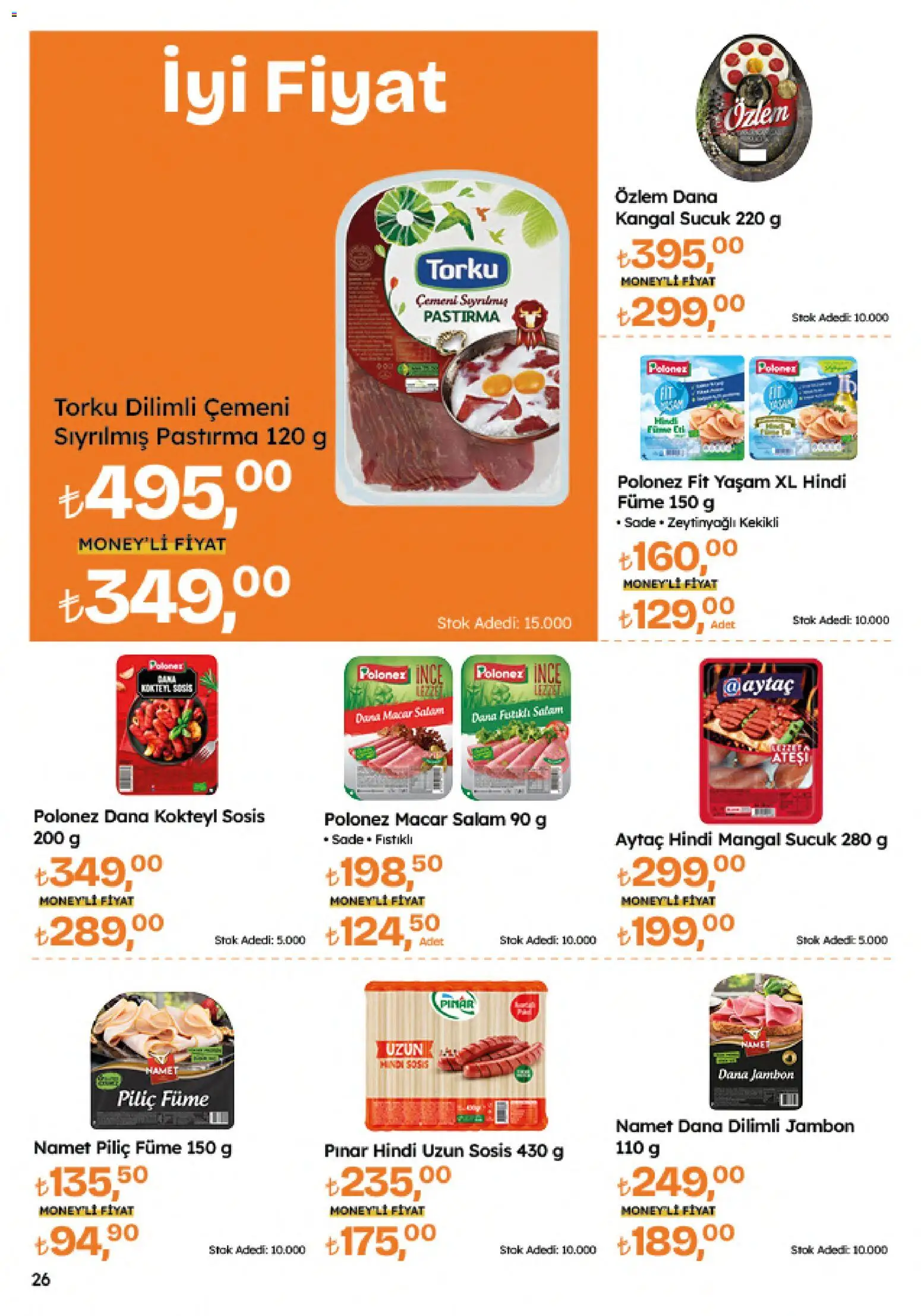 Migros Katalog - Migroskop - 09 Temmuz 2026 tarihinden itibaren geçerlidir | Sayfa: 26 | Ürünler: Salam, Jambon, Sosis, Hindi füme