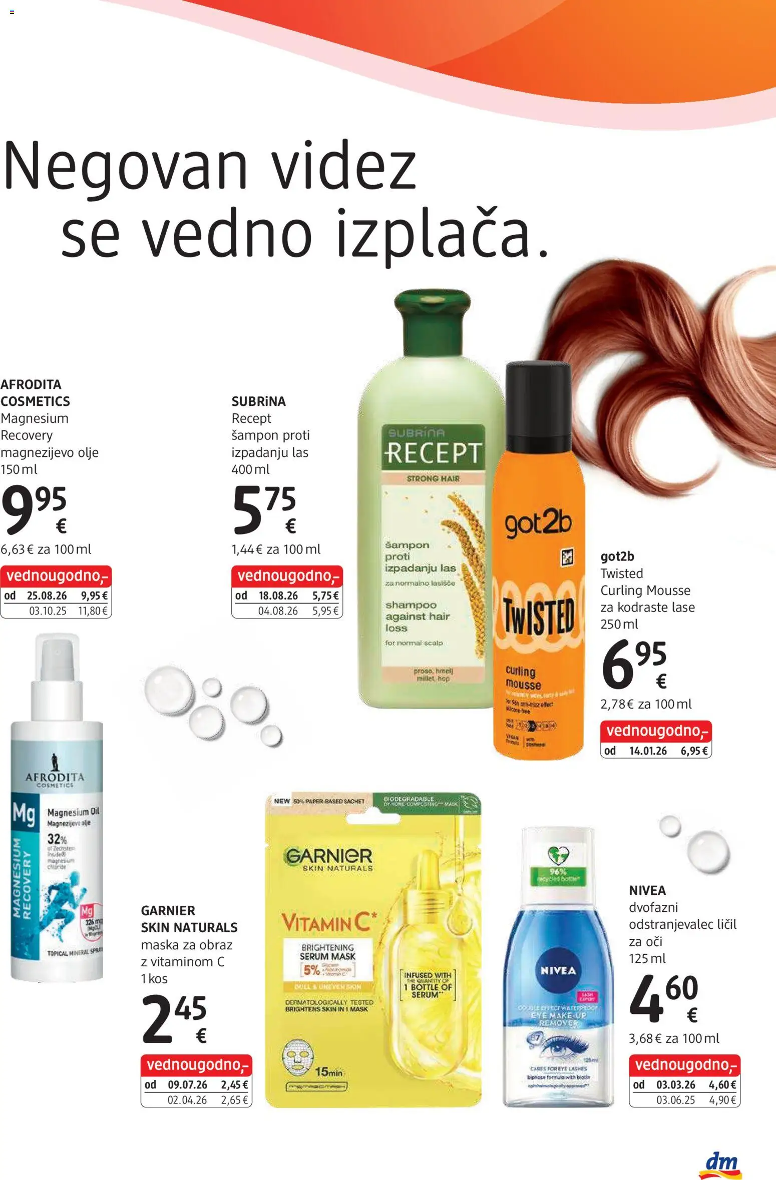 Novi DM Drogerie Markt katalog ponudbe – veljaven od 01.09.2026 | Stran: 3 | Izdelki: Maska za obraz, Kos, Sampon, Maska