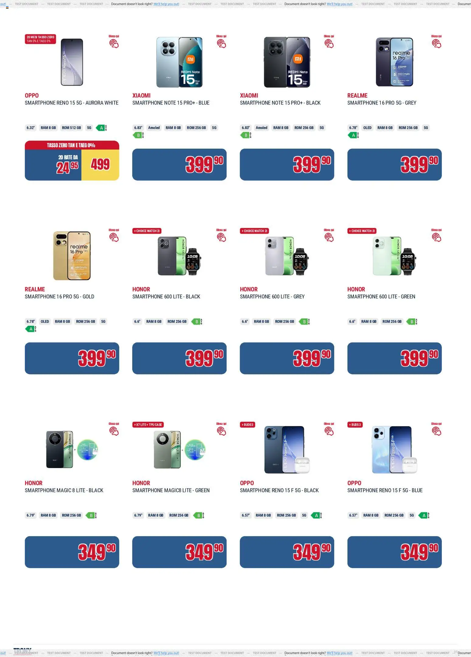 Volantino Trony del 21.05.2026 | Pagina: 9 | Prodotti: Xiaomi, Smartphone