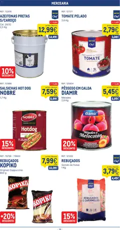 Pré-visualização Makro folheto válido de 04/08/2026 | Página: 14 | Produtos: Azeitonas, Rebuçados, Tomate, Proteina