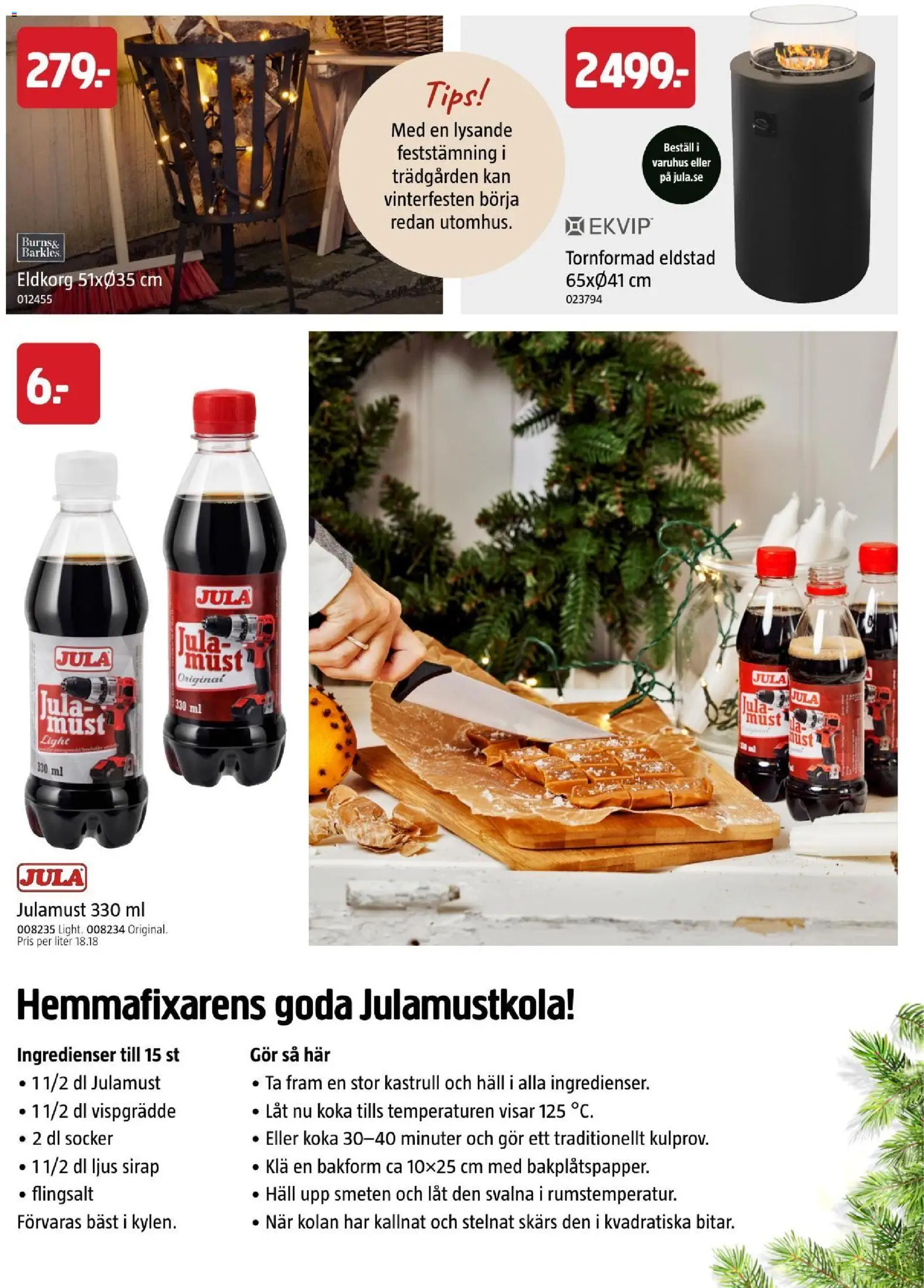 Jula reklamblad aktuell från 22/10/2026 | Sida: 27 | Produkter: Ingredienser, Ljus, Socker, Vispgrädde