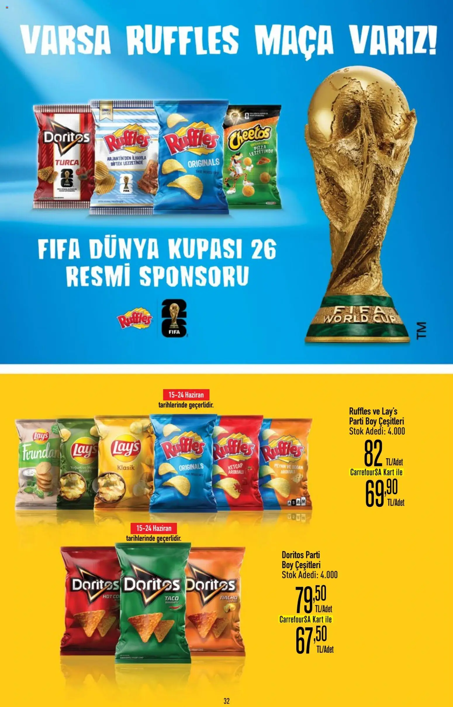 CarrefourSA Katalog - 11.06.2026 tarihinden itibaren geçerlidir | Sayfa: 32 | Ürünler: Peynir, Pizza, Ketçap, Soğan