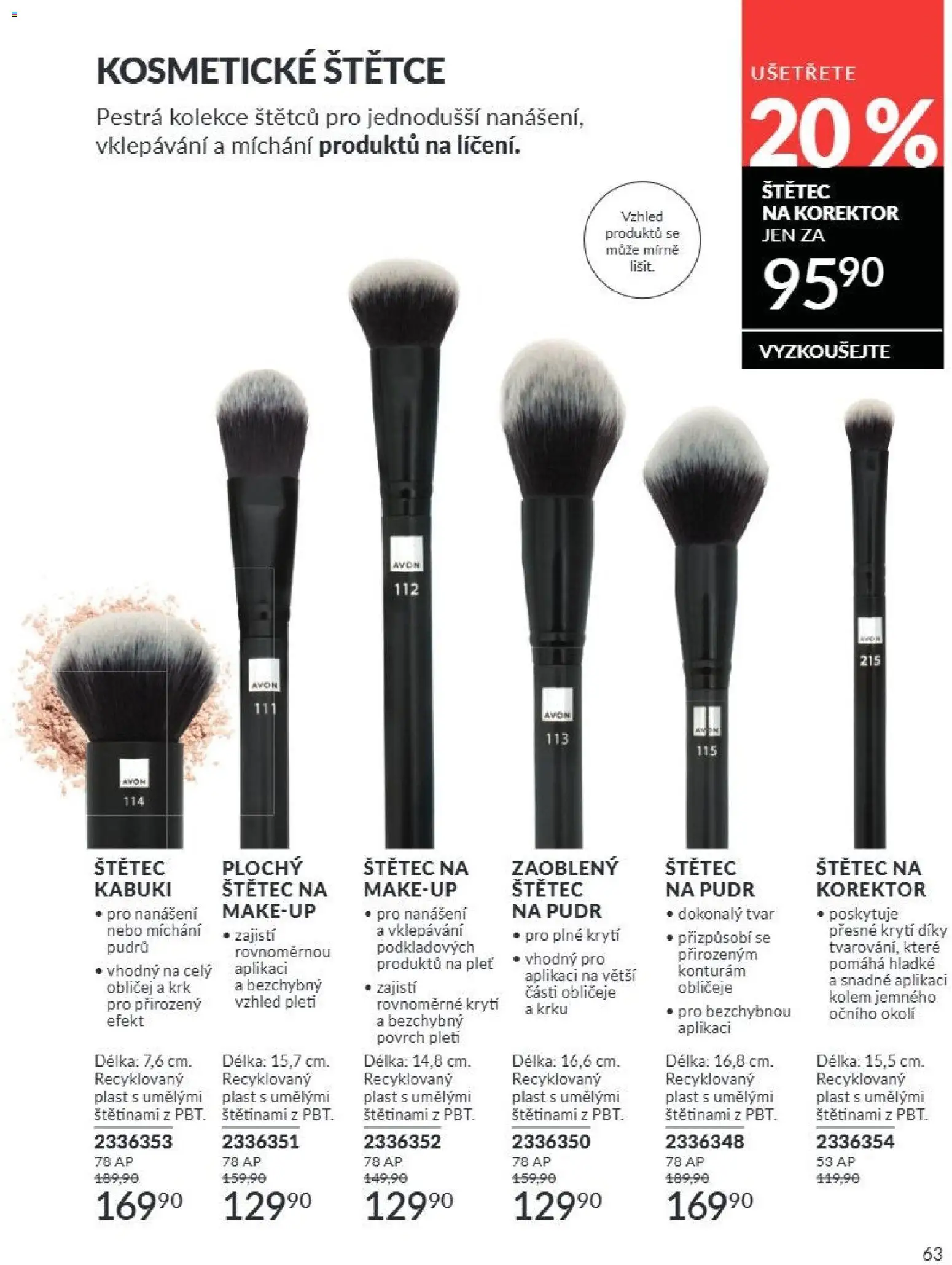Avon Katalog 07/2026 od 01.07.2026 | Strana: 63 | Produkty: Makeup, Korektor, Pudr, Štětec