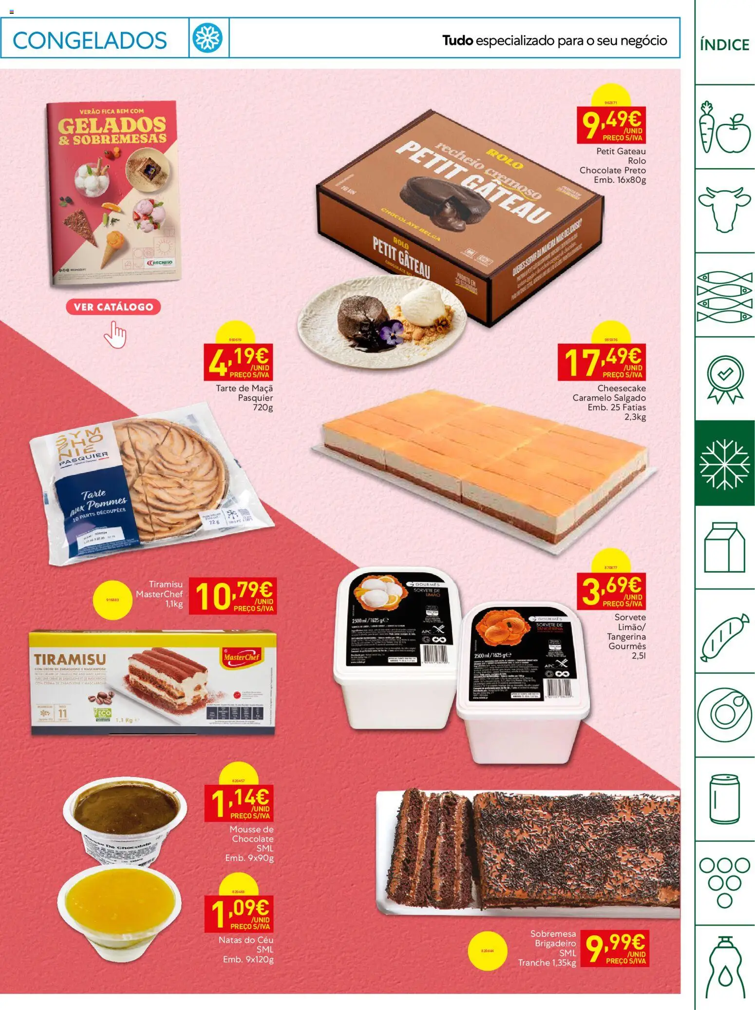 Recheio Horeca │ válido de 11/08/2026 | Página: 11 | Produtos: Mousse de chocolate, Tiramisù, Natas, Sorvete