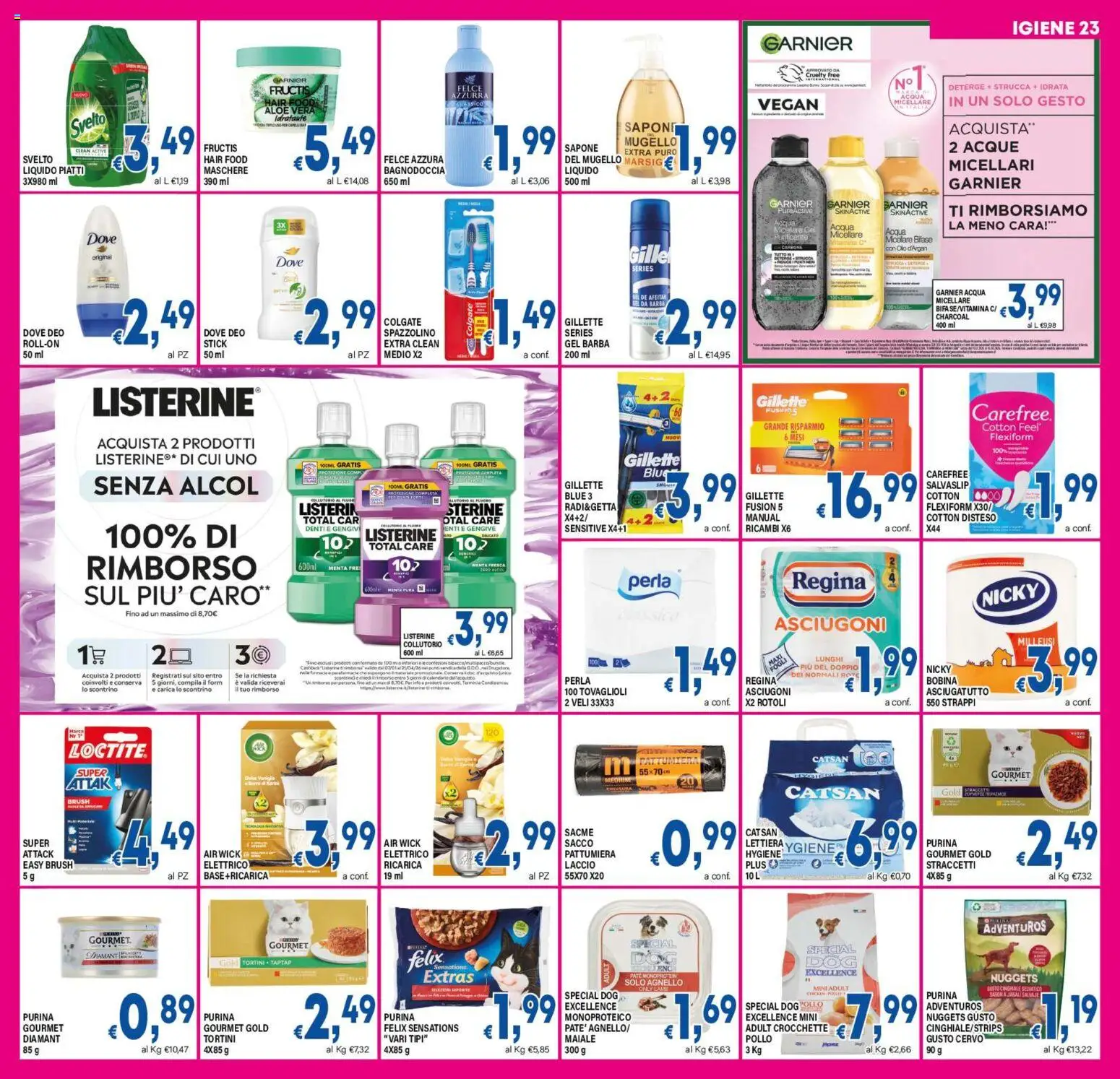 Volantino DEM del 17.03.2026 | Pagina: 23 | Prodotti: Paté, Spazzolino, Pollo, Asciugatutto