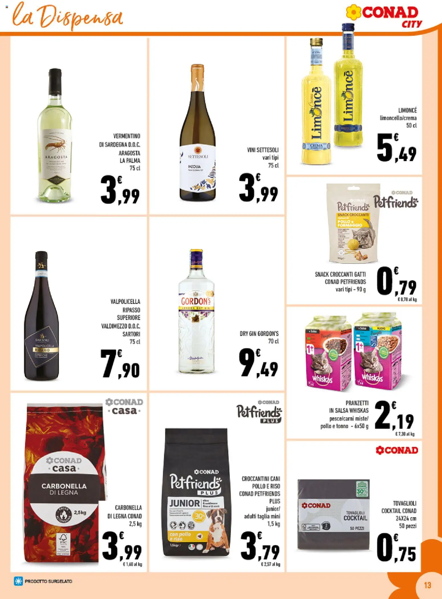 Volantino Conad del 04.06.2026 | Pagina: 13 | Prodotti: Pollo, Riso, Gin, Tonno