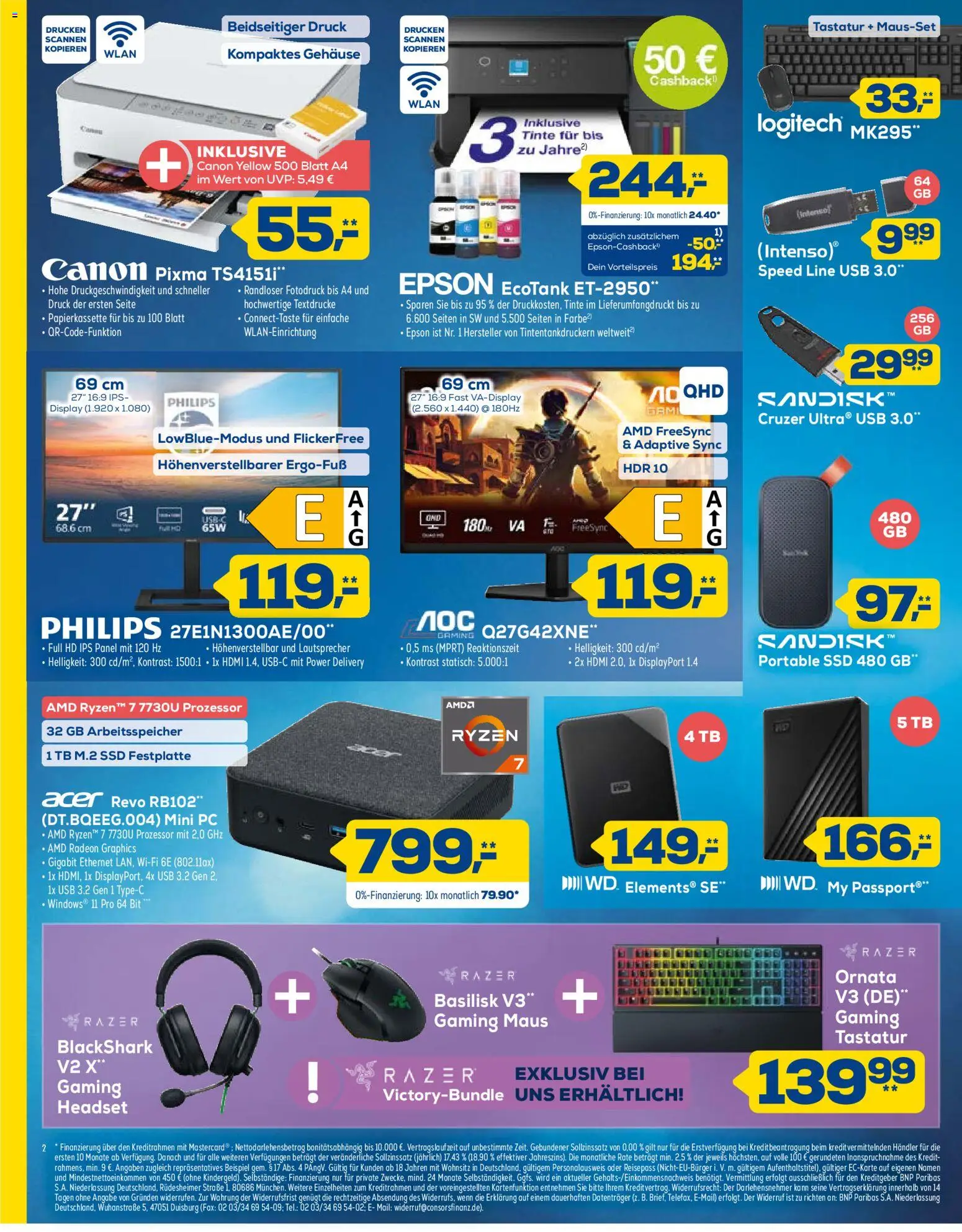 Euronics Prospekt – gültig ab 29.08.2026 | Seite: 2 | Produkte: Epson, USB, Headset, Mini pc