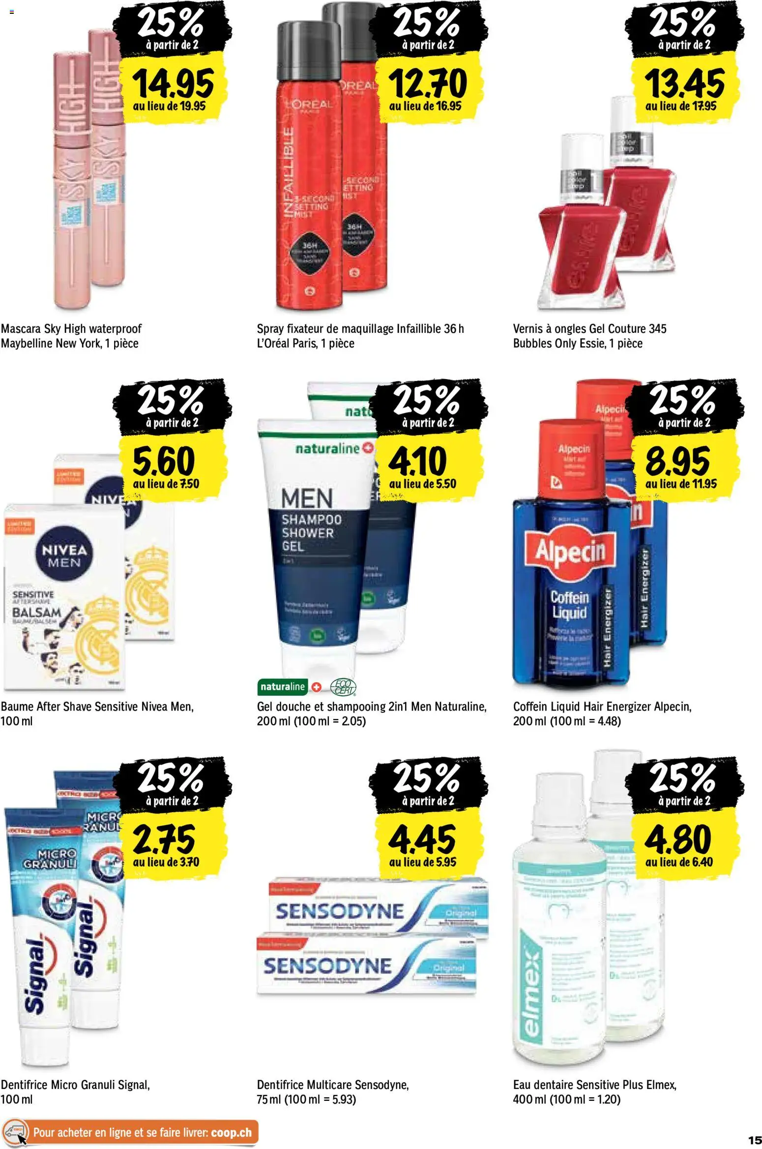 Coop aktionen FR – gültig ab 11.06.2026 | Seite: 15 | Produkte: Shampoo, Shower Gel, Mascara