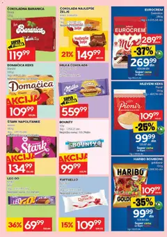 Mercator katalog - pregled Mercator kataloga - važi od 09.07.2026 | Strana: 23 | Proizvode: Mleveni keks, Haribo, Domaćica, Ferrero