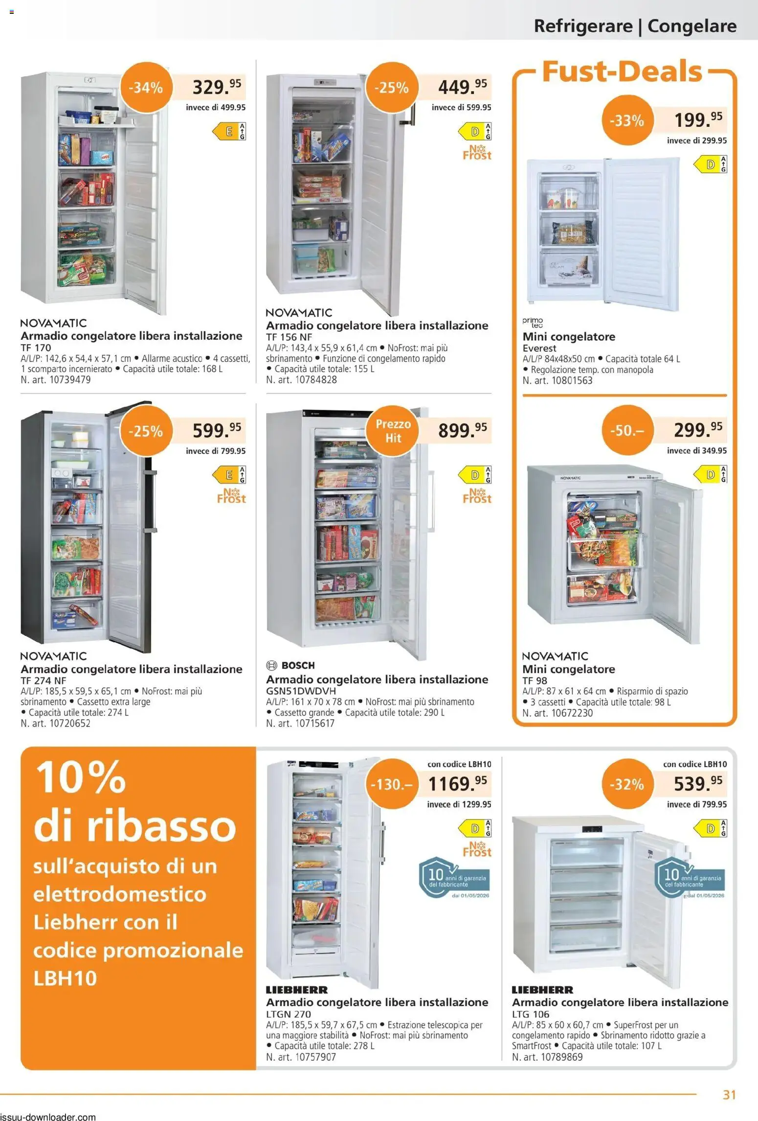 Fust aktionen IT – gültig ab 01.05.2026 | Seite: 31 | Produkte: Bosch, Liebherr