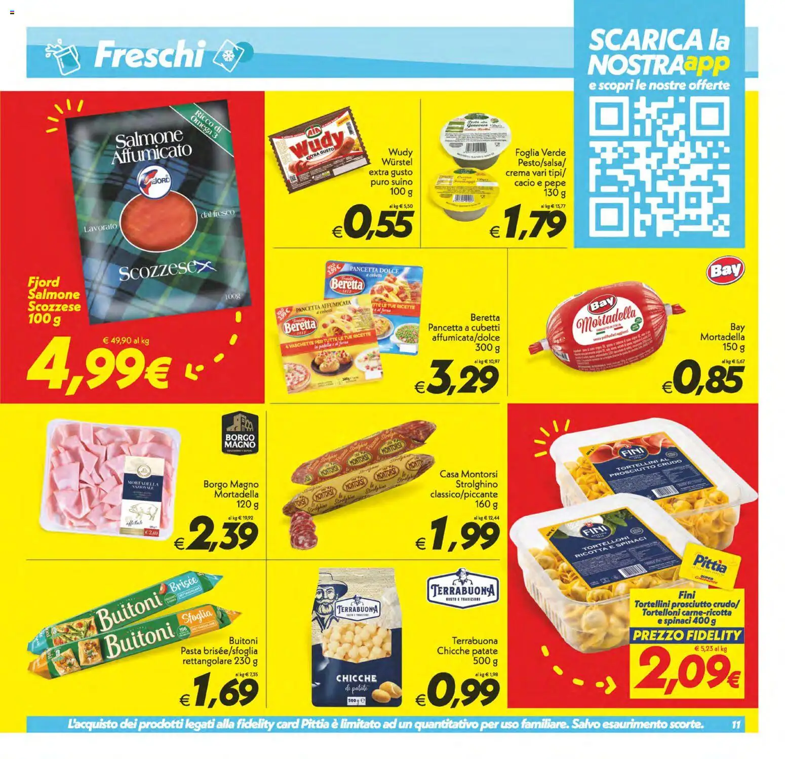 Volantino SuperConveniente del 28.04.2026 | Pagina: 11 | Prodotti: Prosciutto, Pasta, Ricotta, Tortelloni
