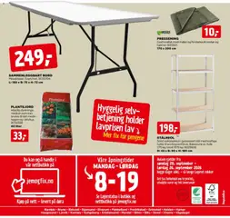 Forhåndsvisning av Jem & Fix kundeavis gyldig fra 20/09/2026 | Side: 24 | Produkter: Plantejord, Bord, Hylle, Hyller