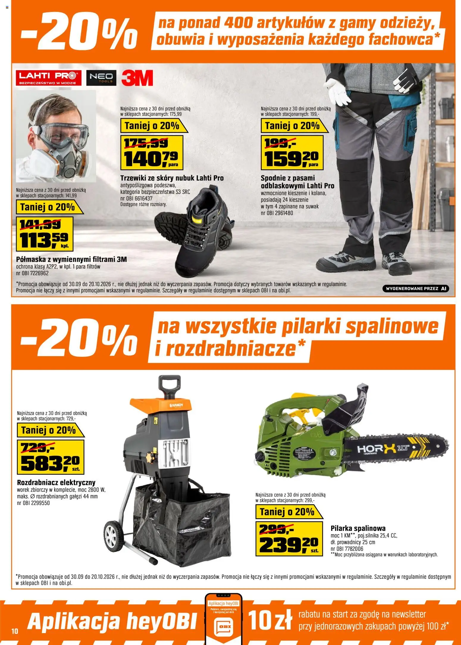 OBI gazetka od 30.09.2026 | Strona: 10 | Produkty: Spodnie