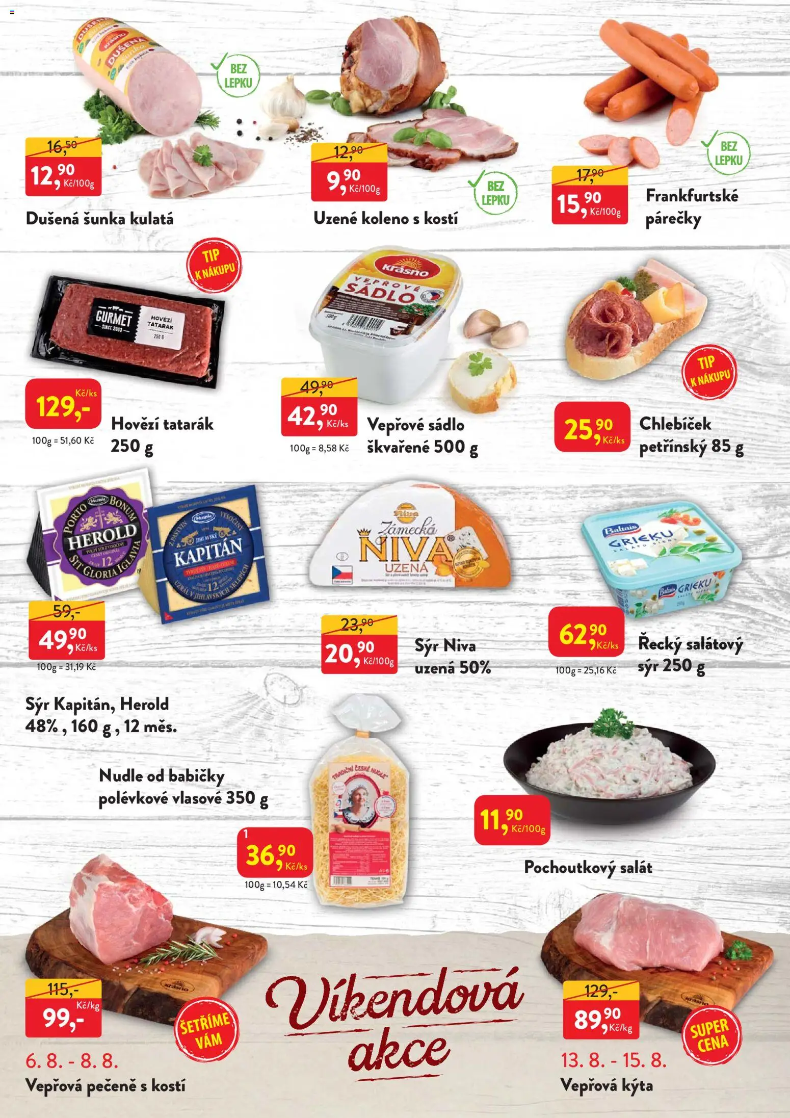 MP Krásno leták od 03.08.2026 | Strana: 4 | Produkty: Sýr, Salát, Uzené koleno, Kýta
