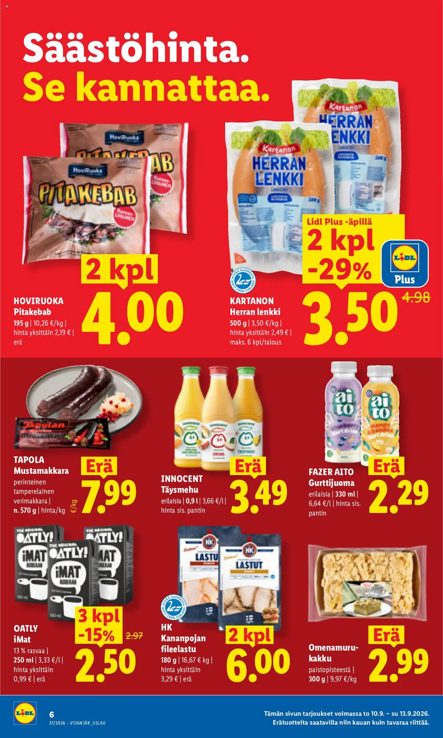 Lidl tarjoukset – voimassa 10/09/2026 alkaen | Sivu: 6