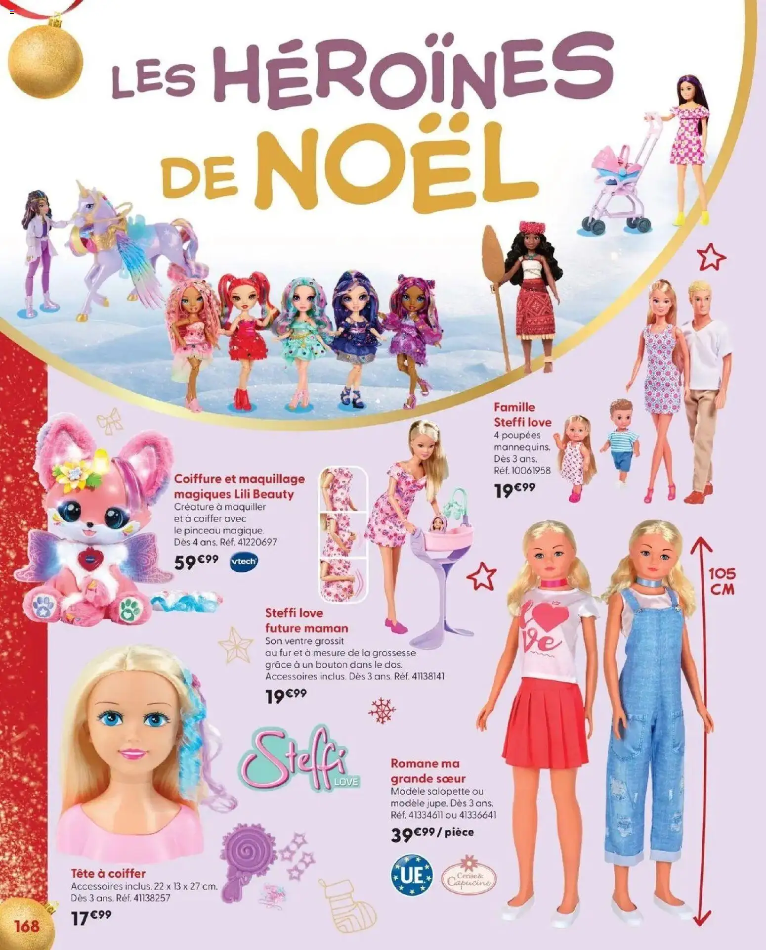 La Grande Récré - LE NOËL DE TOUTES LES PASSIONS à partir du 14/10/2026 - promo en ligne | Page: 168 | Produits: Salopette, Tête à coiffer, Maquillage, Pinceau