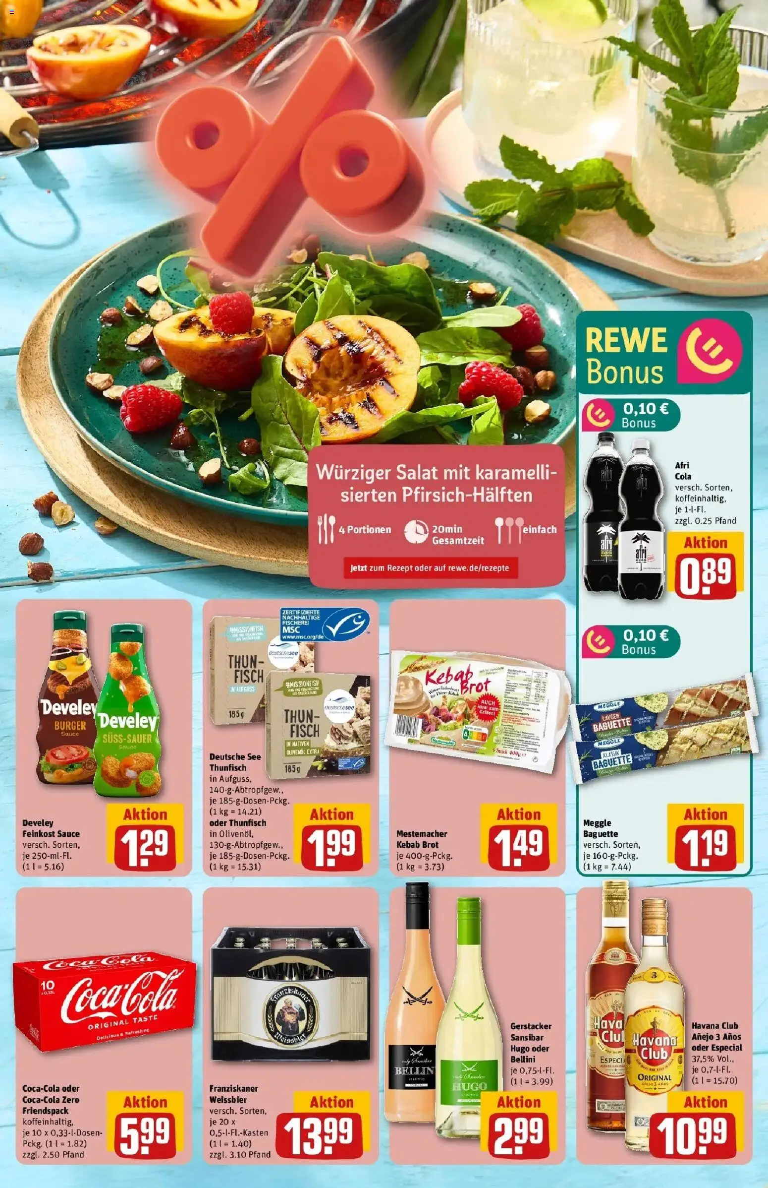 Rewe Prospekt Schildow – gültig ab 17.05.2026 | Seite: 7 | Produkte: Cola, Thunfisch, Weißbier, Rum