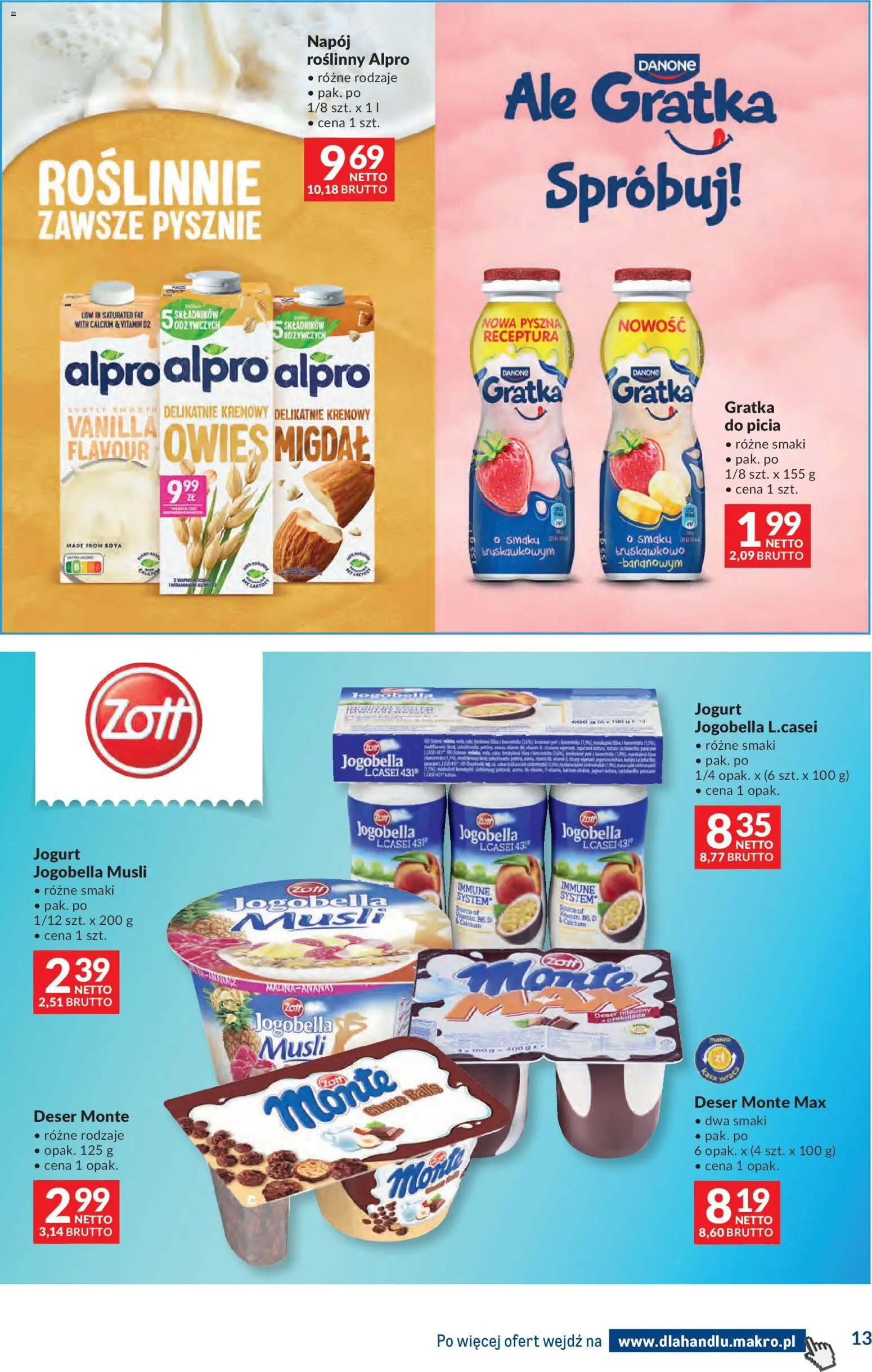 Makro gazetka - Dystrybucja do sklepów od 14.04.2026 | Strona: 13 | Produkty: Malina, Jogurt, Musli, Ananas