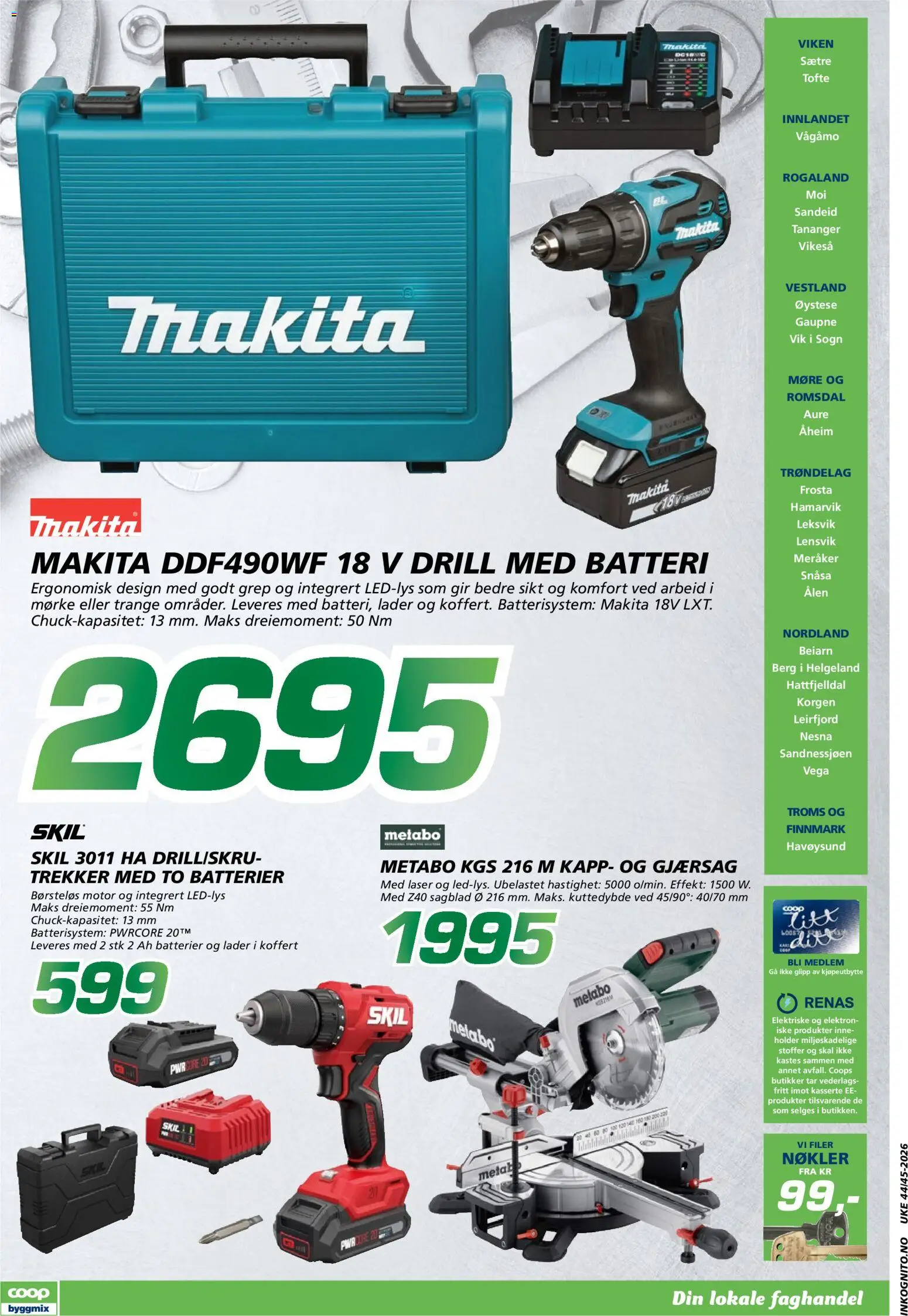 {H1} | Side: 8 | Produkter: Drill, Koffert, Batterier, Ved