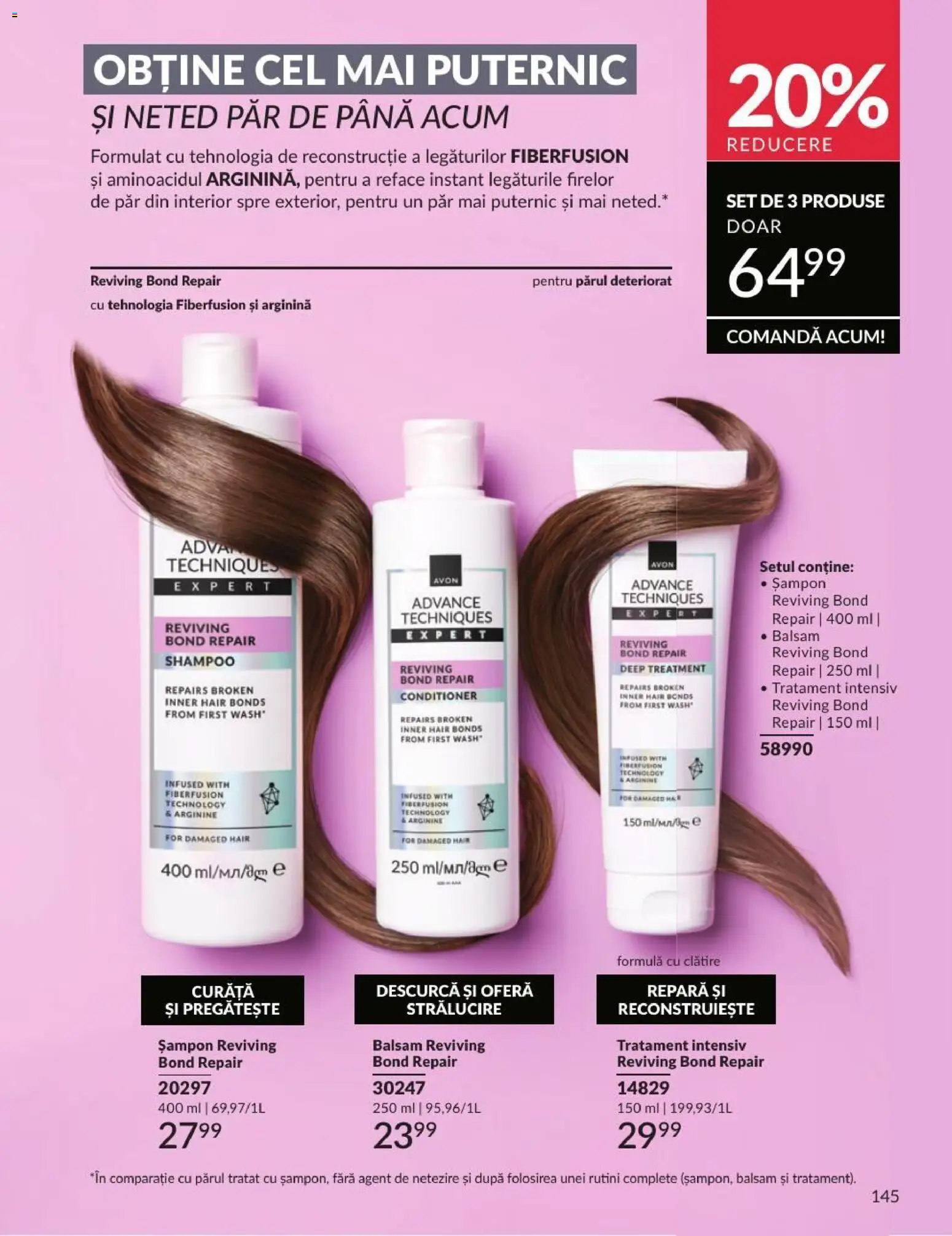 Noul catalog Avon – valabil de la 01.08.2026 | Pagină: 145 | Produse: Șampon, Balsam