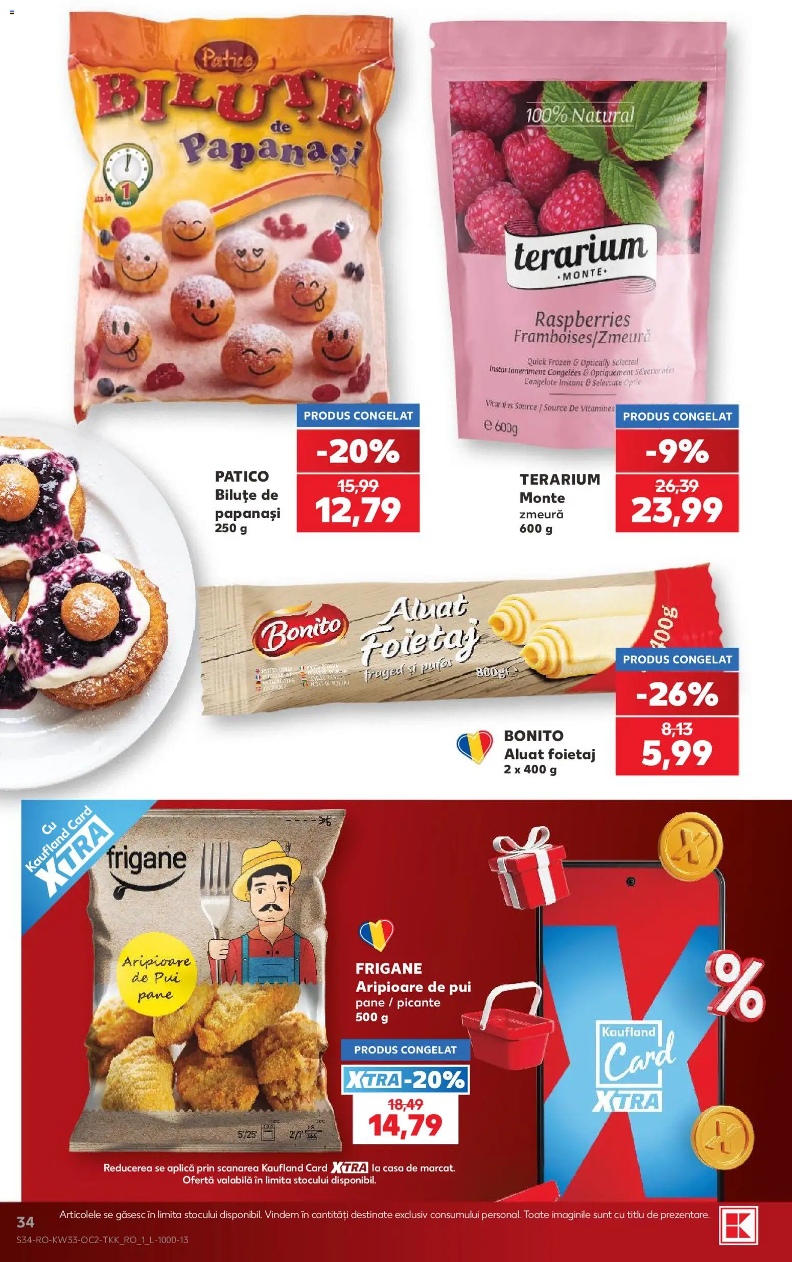 Noul catalog Kaufland – valabil de la 12.08.2026 | Pagină: 34 | Produse: Zmeură, Aplică, Foietaj, Aluat