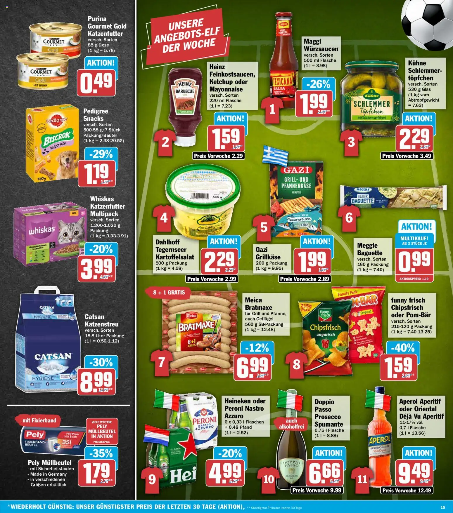 AEZ Prospekt – gültig ab 29.06.2026 | Seite: 15 | Produkte: Catsan, Heineken, Mayonnaise, Aperol