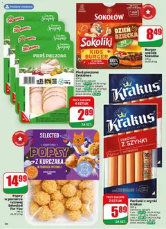 Pogląd oferty "Parówki z szynki Krakus, 240 g. Cena przy zakupie 1 szt. - 7,69 zł (32,04 zł/kg). Cena za szt. przy zakupie 2 szt. - 5,89 zł (24,54 zł/kg)" - ważna od 27.05.2026 | Strona: 46