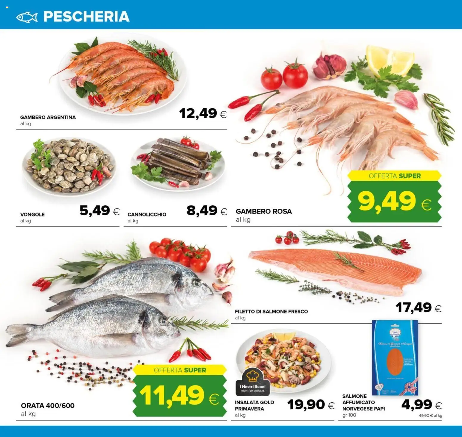 Volantino Oasi del 16/07/2026 | Pagina: 6 | Prodotti: Salmone, Vongole, Insalata, Orata