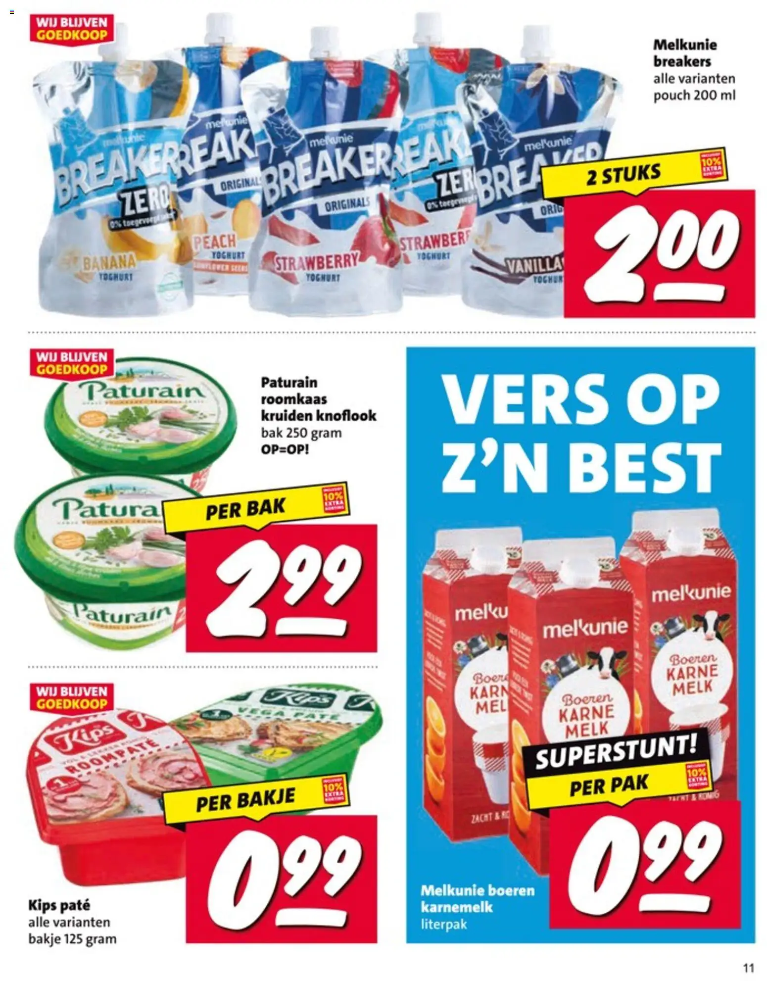 {H1} | Pagina: 11 | Producten: Melk, Yoghurt, Roomkaas, Karnemelk