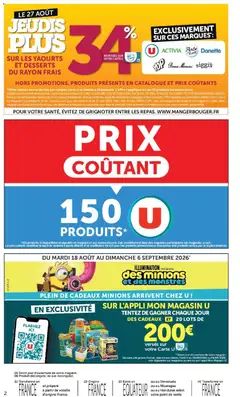U Express - Prévisualisation de U Express - Les prix bas de la semaine valide à partir de 18/08/2026 | Page: 2 | Produits: Volaille, Perle de lait, Jus, Bonne Maman