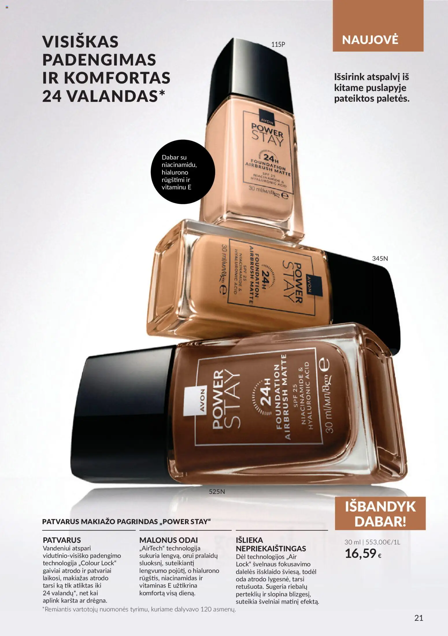 AVON akcijos nuo 2026.09.30 | Puslapis: 21 | Prekių: Makiažo pagrindas, Makiažas