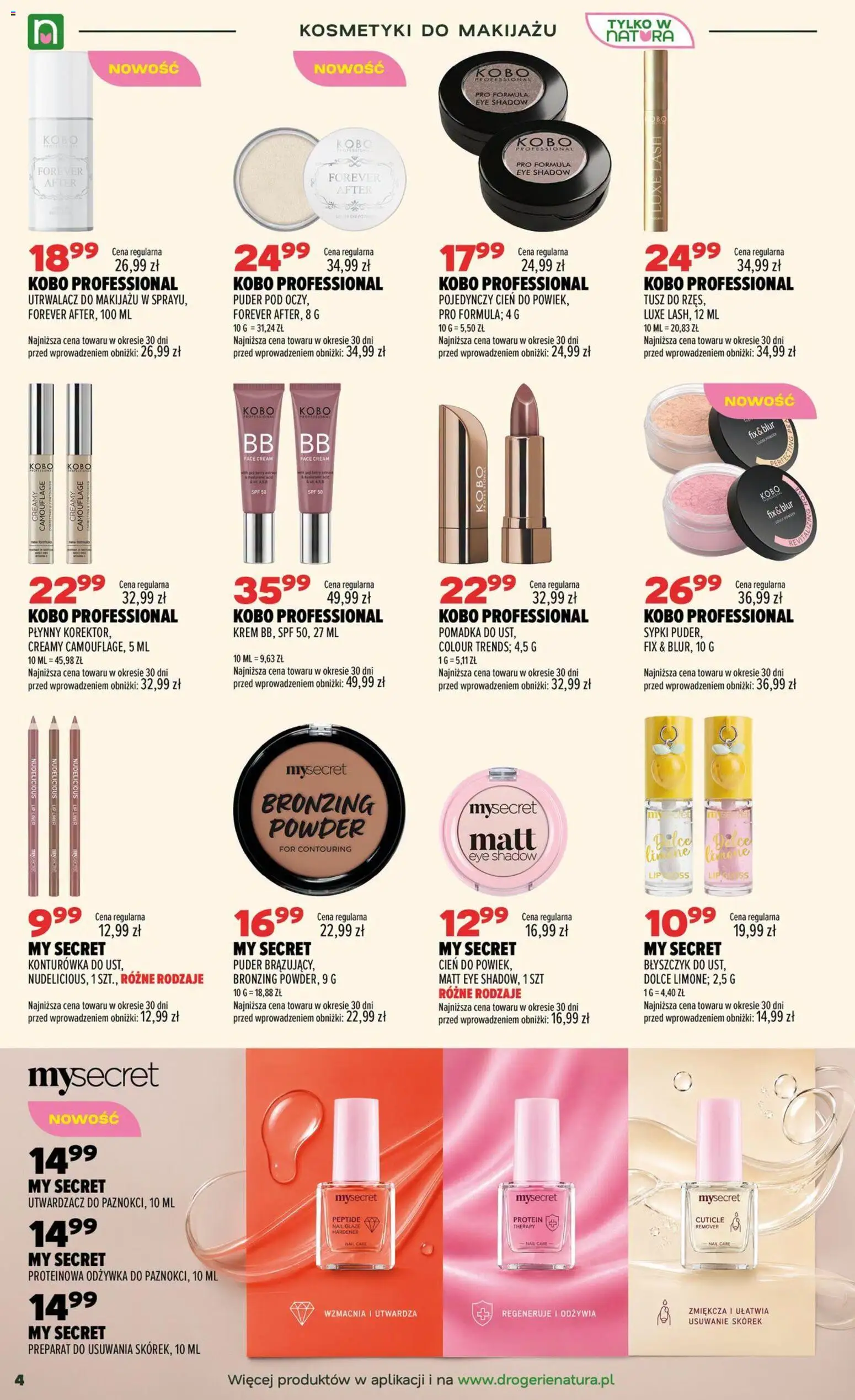 Drogerie Natura gazetka od 06.08.2026 | Strona: 4 | Produkty: Kosmetyki, Pomadka, Korektor, Pomadka do ust