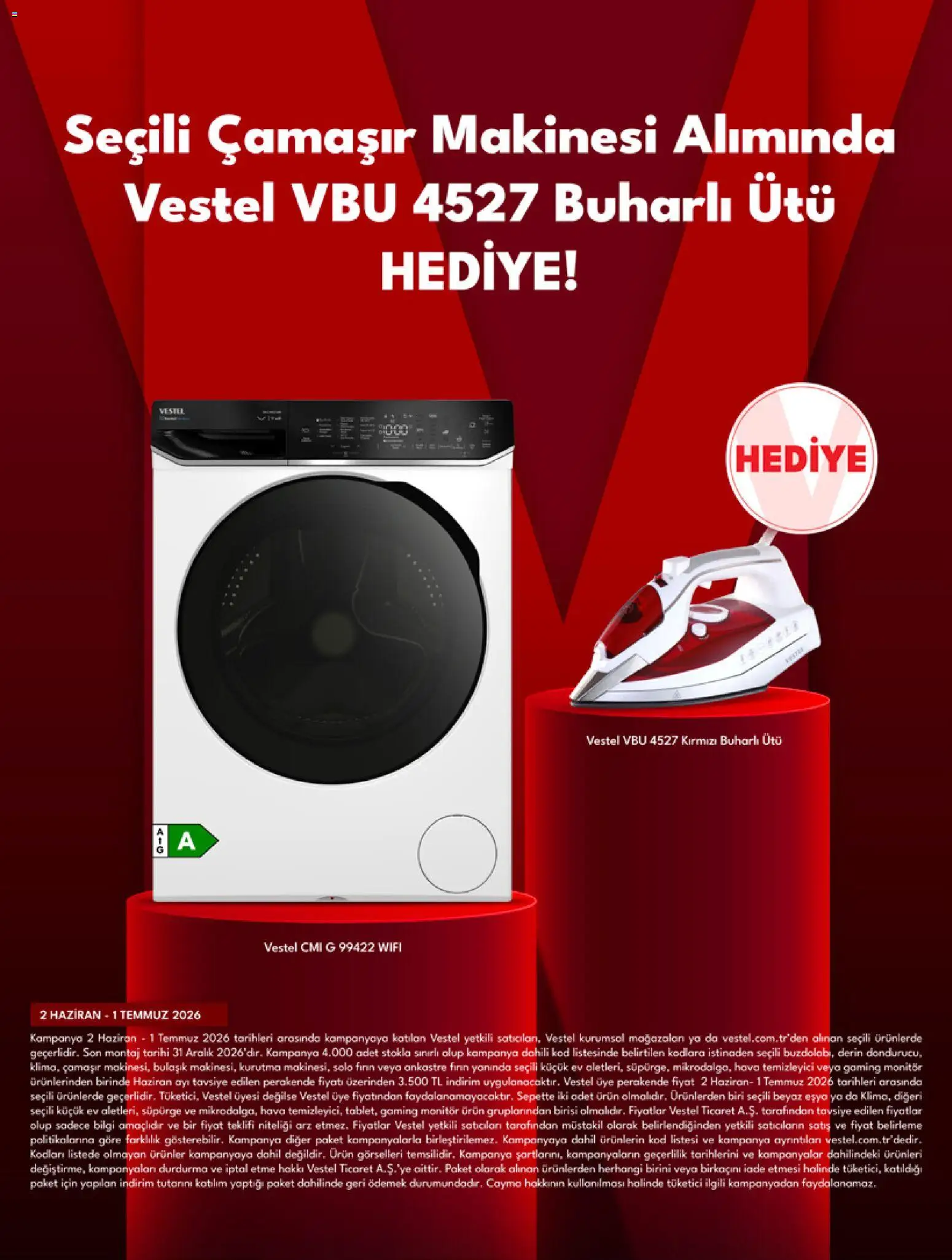 Vestel - Küçük Ev Aletleri - 01 Haziran 2026 tarihinden itibaren geçerlidir | Sayfa: 6 | Ürünler: Elektrikli süpürge