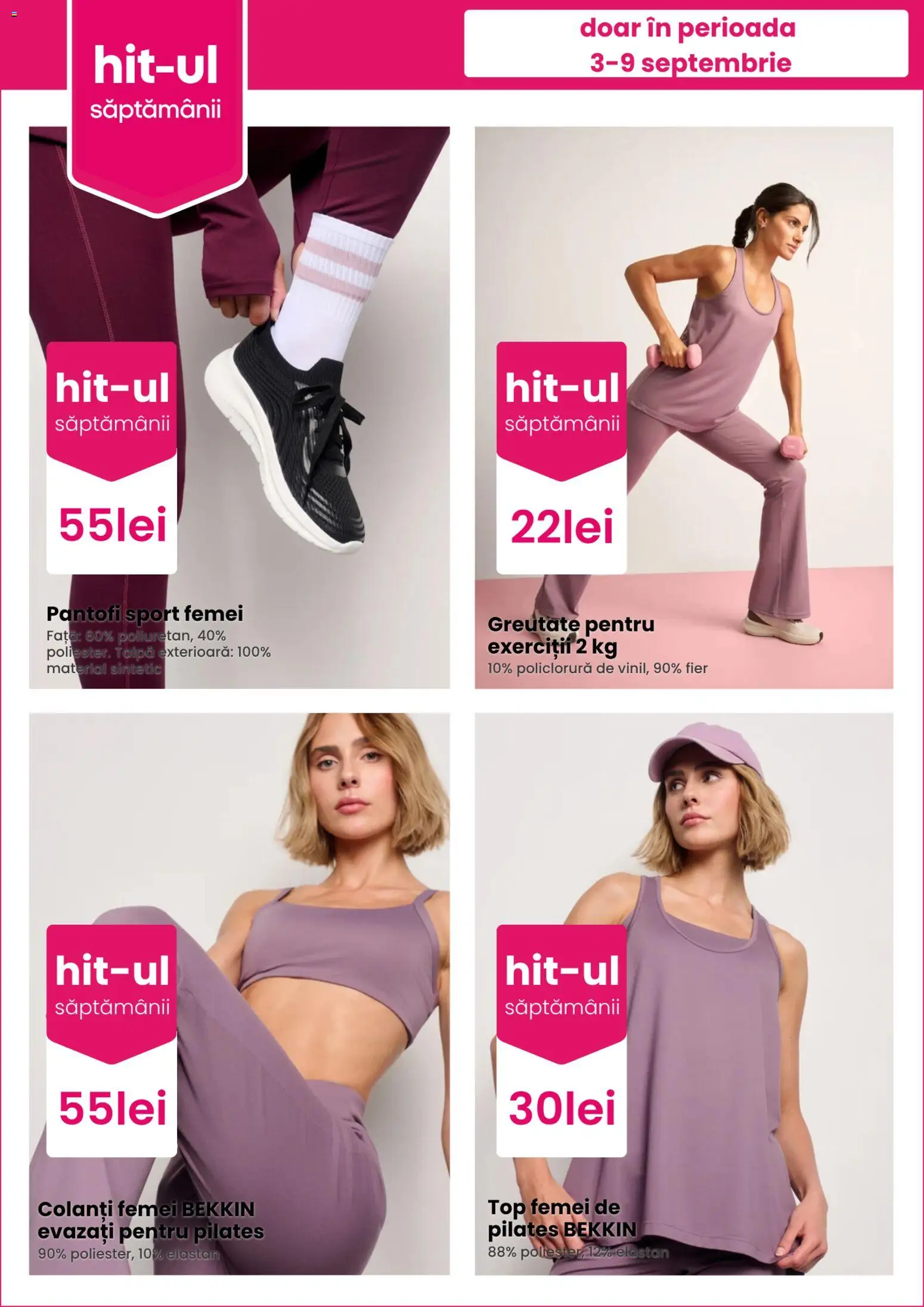 Noul catalog Pepco – valabil de la 03.09.2026 | Pagină: 4 | Produse: Fier, Top, Sport, Colanți