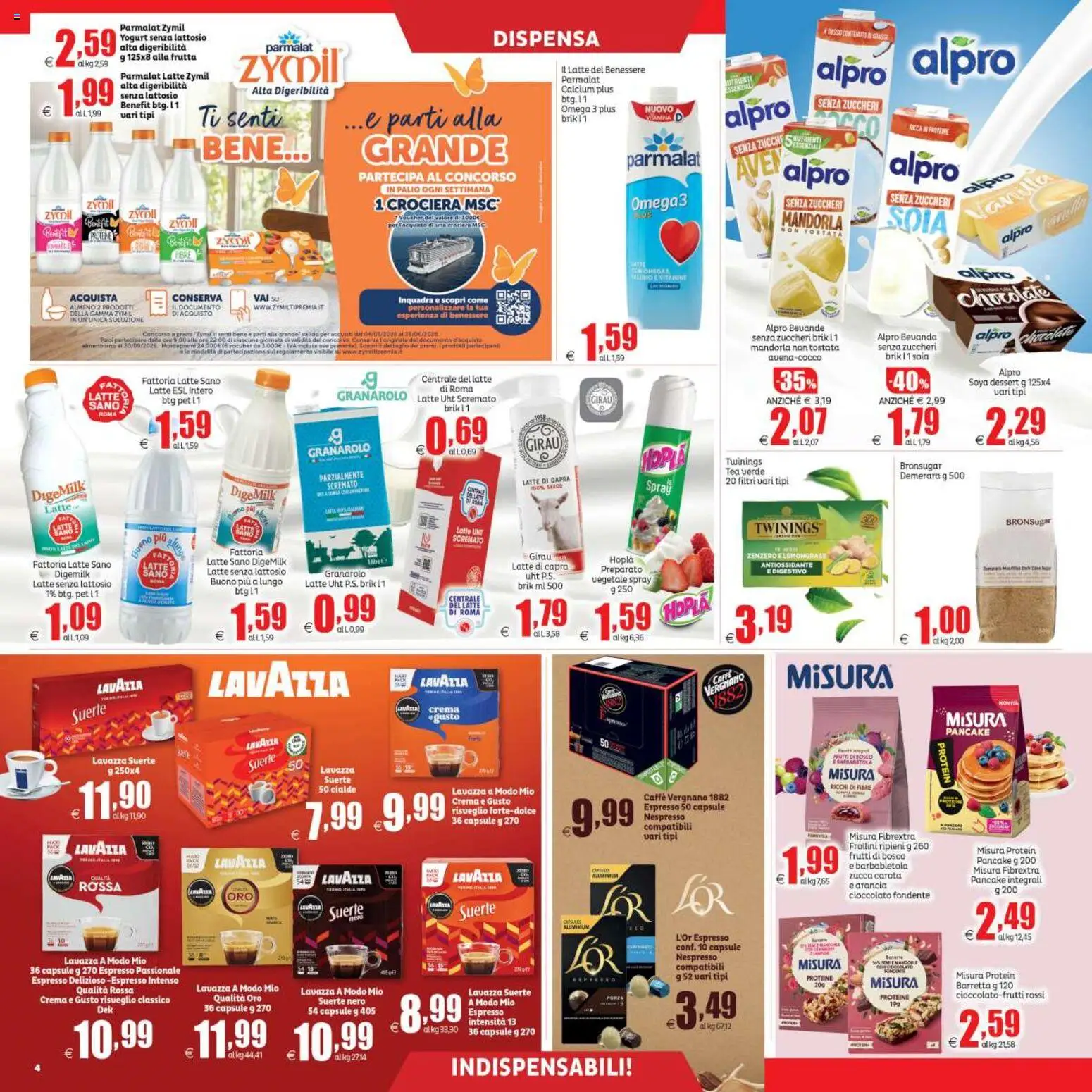 Volantino Elite Supermercati del 22.05.2026 | Pagina: 4 | Prodotti: Yogurt senza lattosio, Latte, Zucca, Frollini