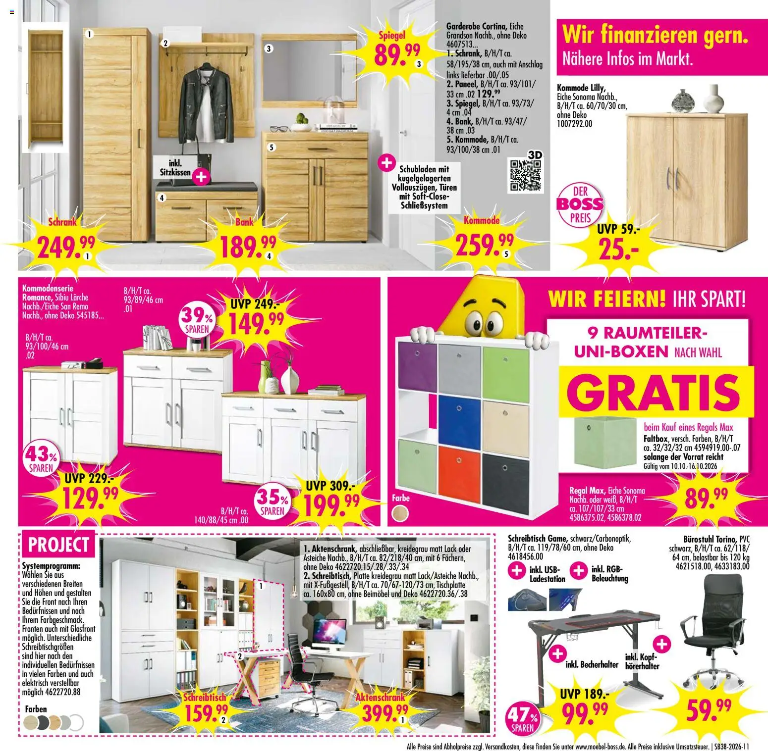 SB Möbel Boss Prospekt – gültig ab 12.09.2026 | Seite: 11 | Produkte: USB, Raumteiler, Kommode, Schrank