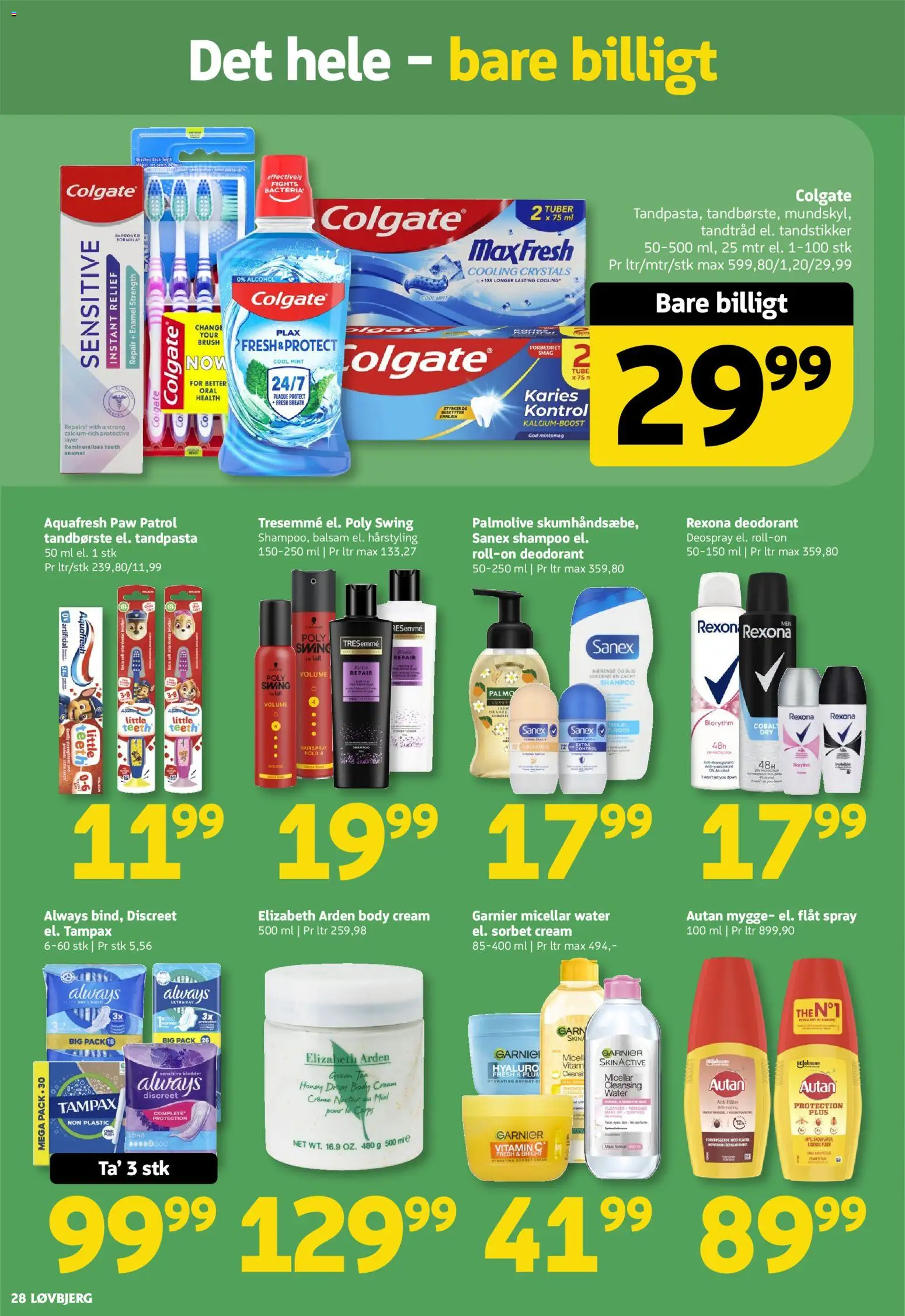 Løvbjerg tilbudsavis – gyldig fra 22.05.2026 | Side: 28 | Produkter: Shampoo, Creme, Deodorant, Tandtråd