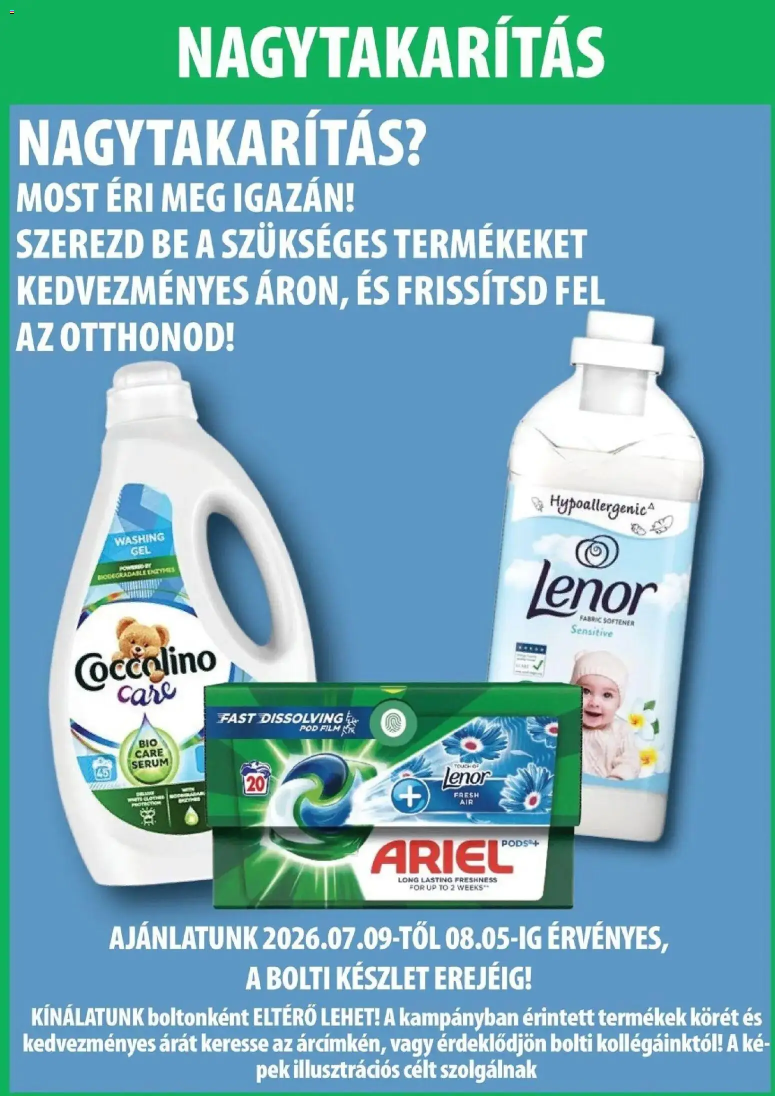 COOP Szolnok akciós ujság - amely érvényes a következő dátumtól: 2026.07.16. | Oldal: 6 | Termékek: Coccolino, Lenor