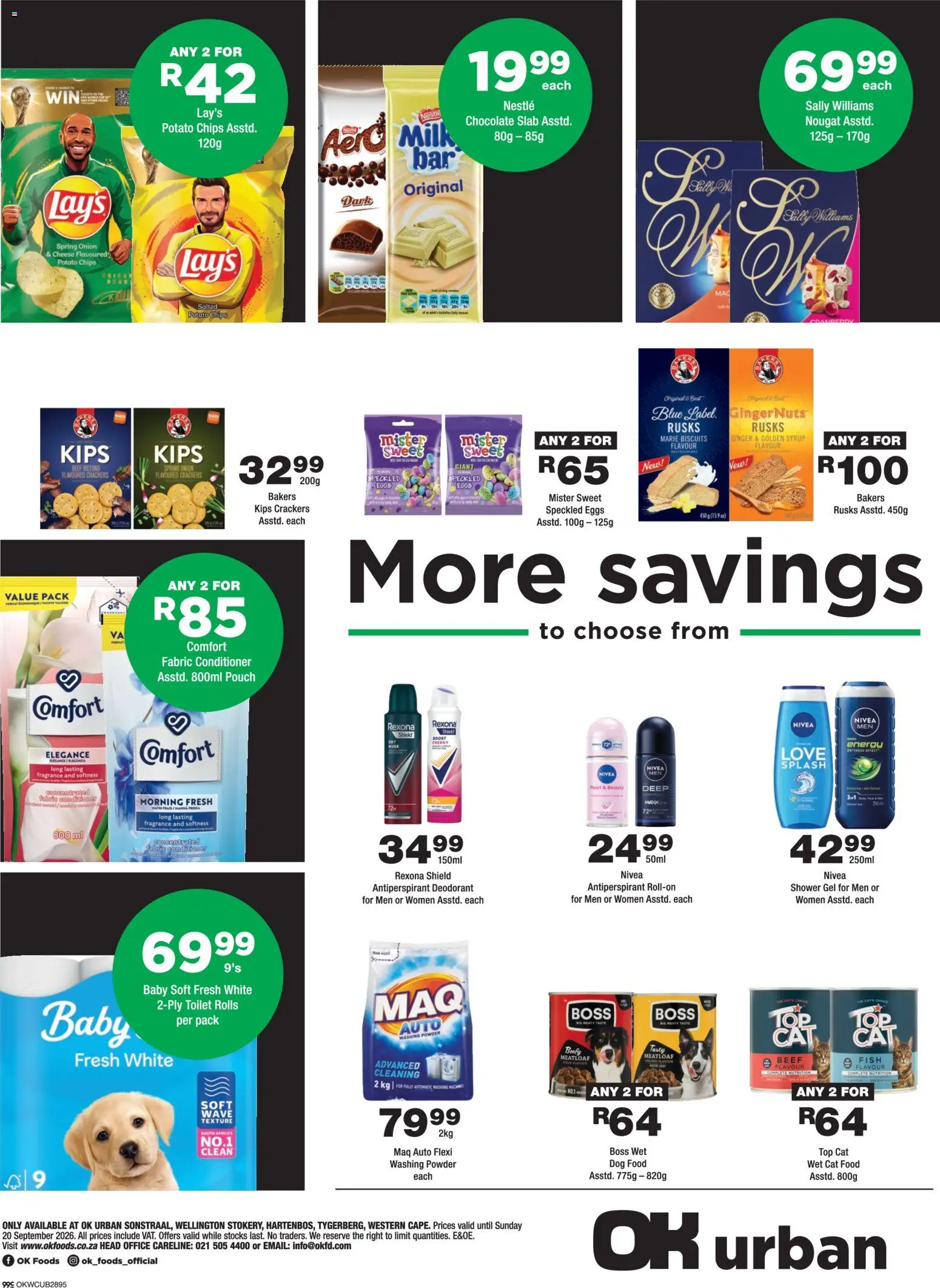 New OK Foods catalogue – valid from 09/09/2026 | Page: 4 | Products: Toilet, Shower, Eggs, Chocolate