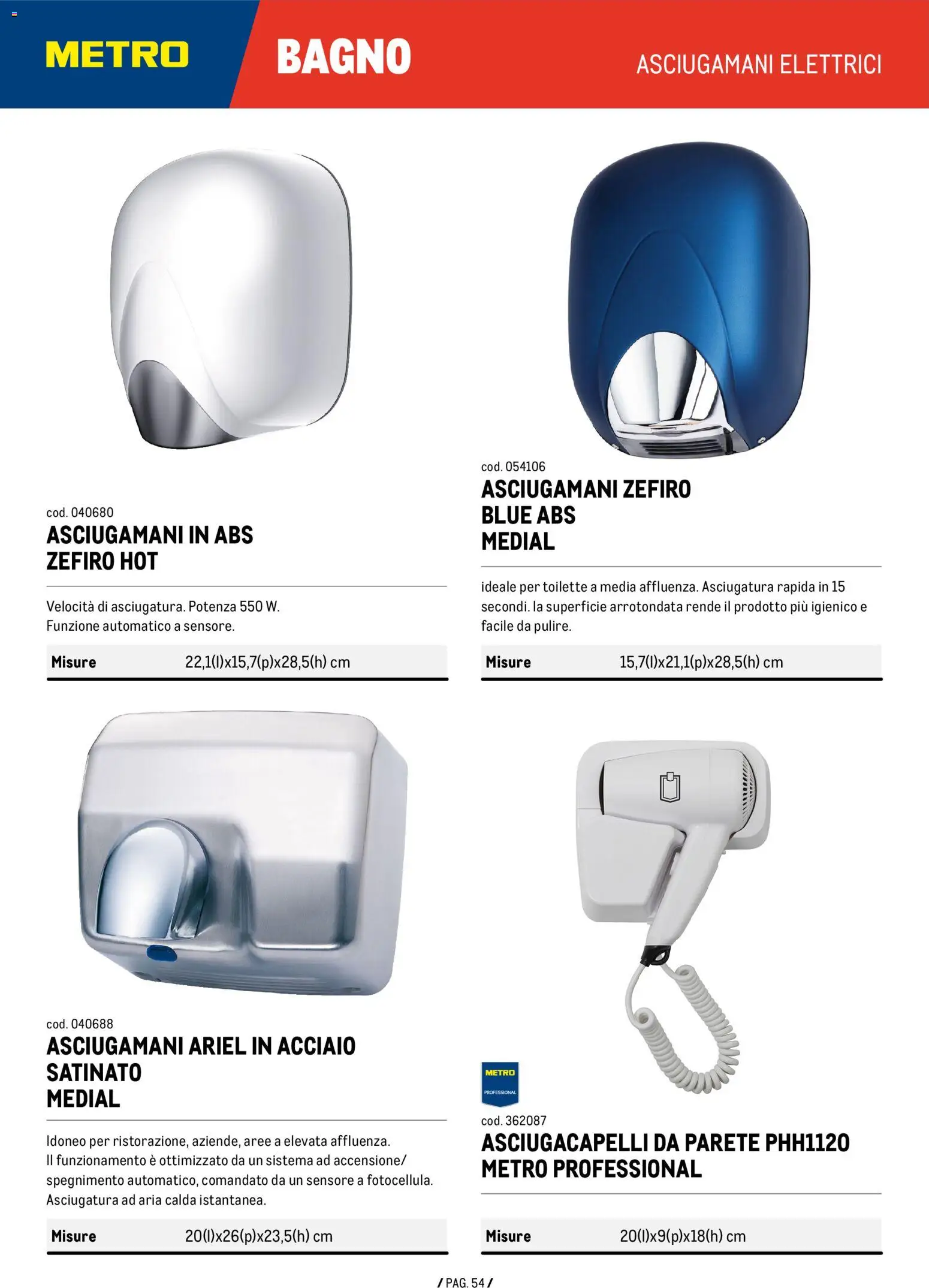 Volantino Metro del 04.06.2026 | Pagina: 54 | Prodotti: Asciugacapelli, Bagno