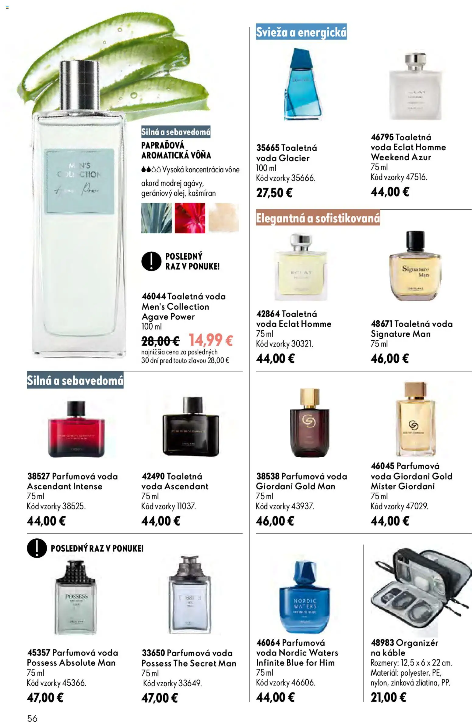 Nové Oriflame akcie – leták je platný od 09.09.2026 | Strana: 56 | Produkty: Organizér, Agáve, Voda