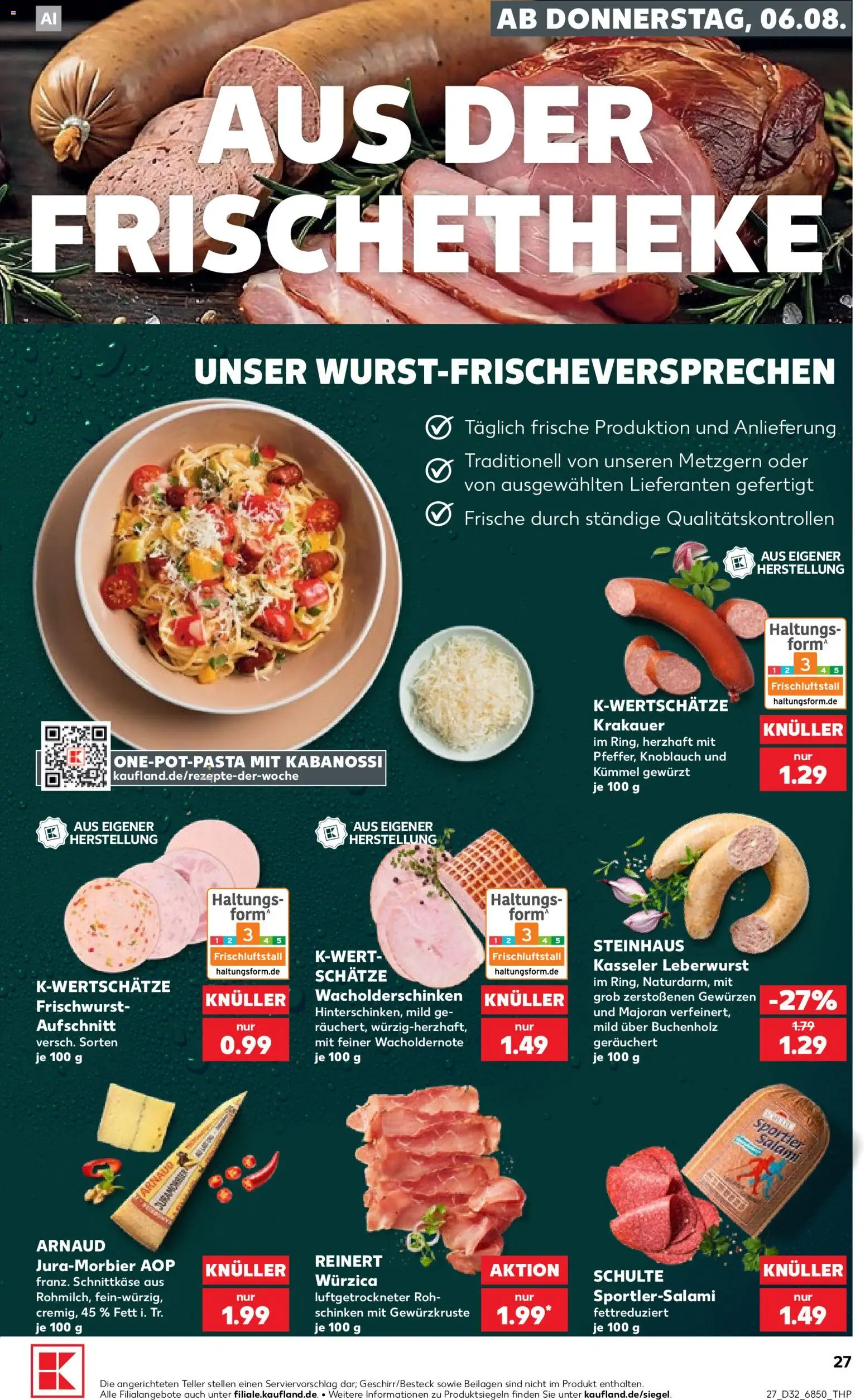 Kaufland Prospekt Stuttgart – gültig ab 06.08.2026 | Seite: 27 | Produkte: Knoblauch, Salami, Schinken