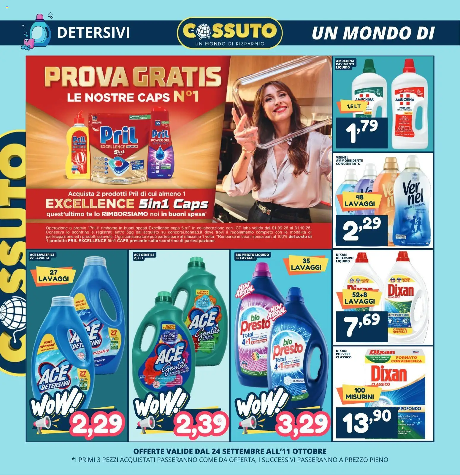 Volantino Cossuto del 24/09/2026 | Pagina: 2 | Prodotti: Tè, Candeggina, Lavatrice, Mais
