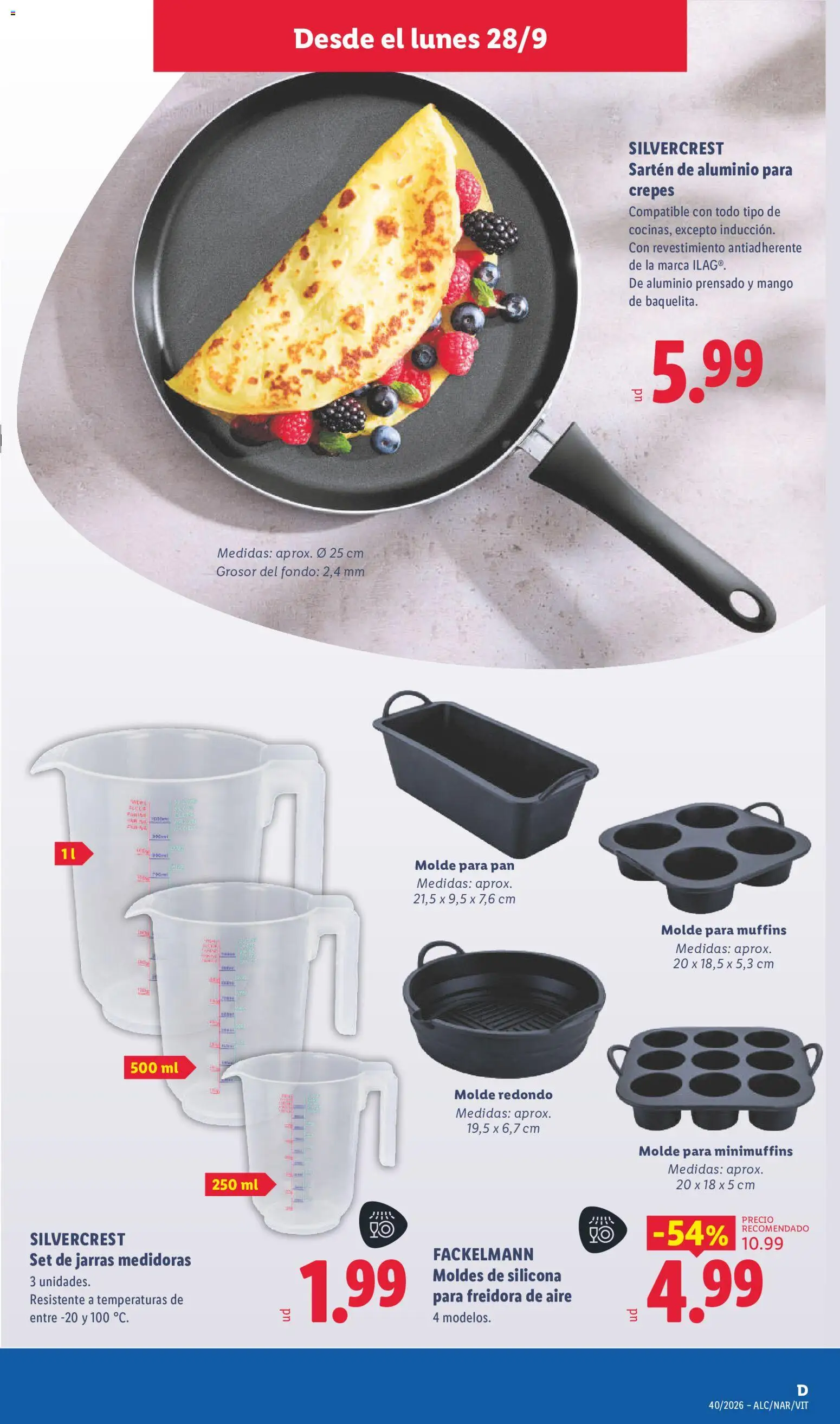 Lidl folleto de bazar │ válido desde el 28/09/2026 | Página: 19 | Productos: Muffins, Mango, Freidora, Freidora de aire