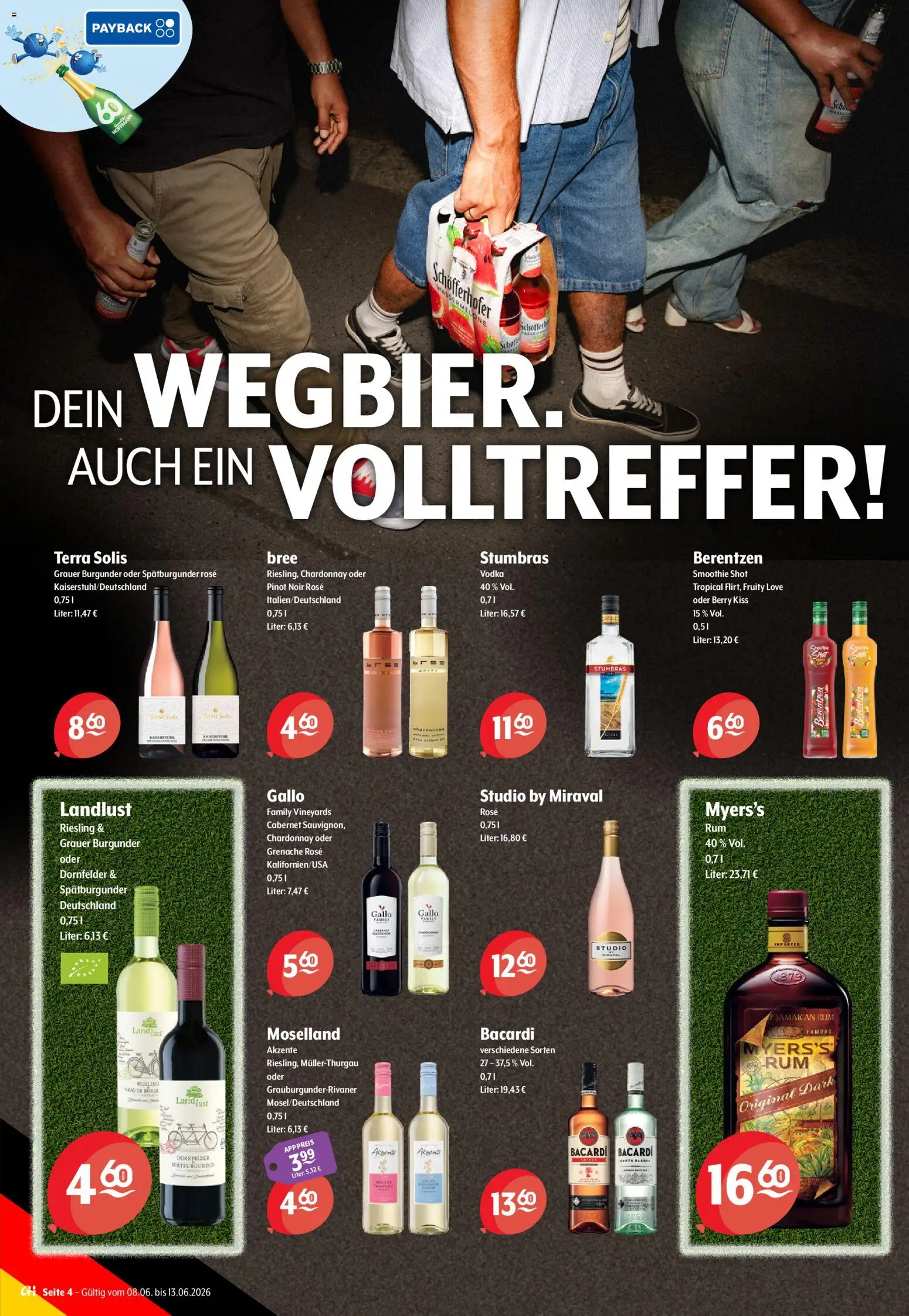 Getränke Hoffmann Nordrhein - Westfalen – gültig ab 08.06.2026 | Seite: 4 | Produkte: Bacardi, Rum, Bree, Vodka