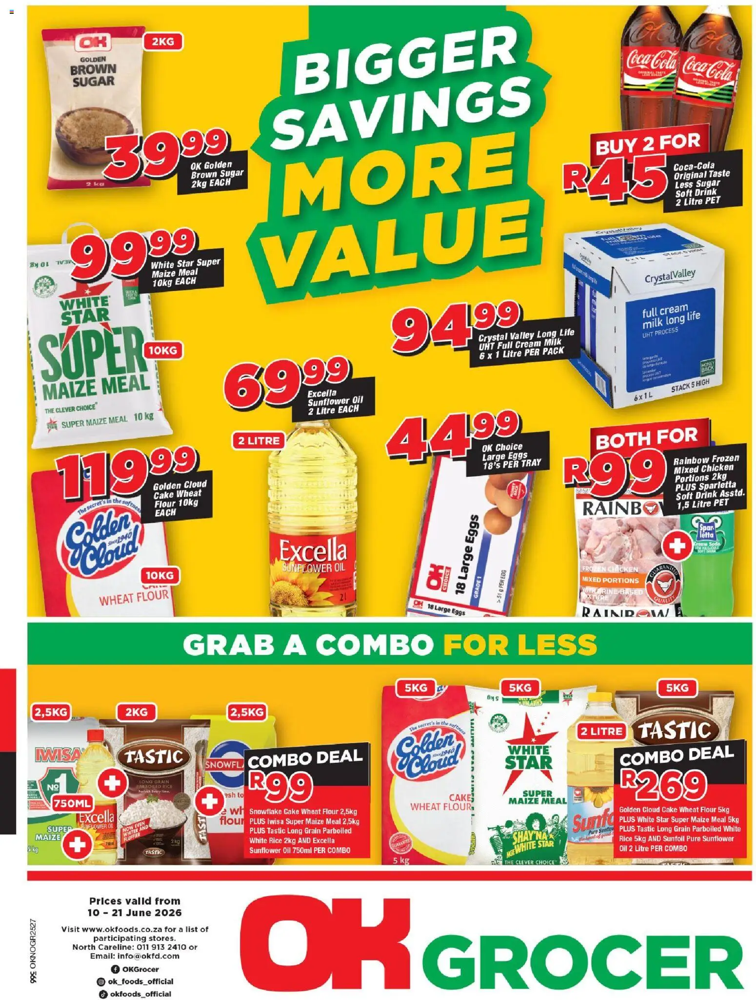 New OK Foods catalogue – valid from 10.06.2026 | Page: 1 | Products: Flour, Tray, Oil, Sugar
