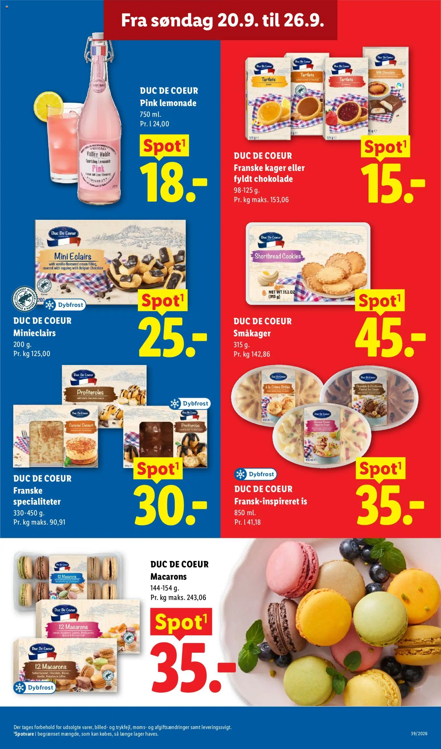 Lidl tilbudsavis – gyldig fra 20/09/2026 | Side: 18 | Produkter: Profiteroles, Chokolade, Cookies, Kager