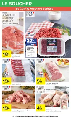 Carrefour - Prévisualisation de Viande hachée CARREFOUR Le Marché, Viande hachée Pur Boeuf - 5% M.G. La barquette de 500 g. valide à partir de 13/10/2026 | Page: 18