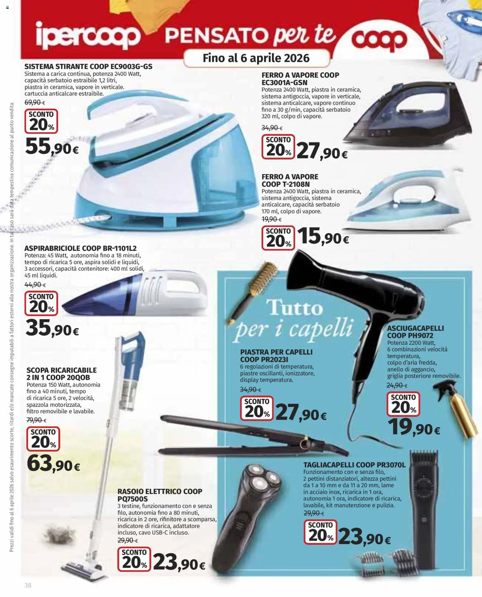 Volantino Ipercoop del 12.03.2026 | Pagina: 38 | Prodotti: Tè, Anticalcare, Anello, Scopa