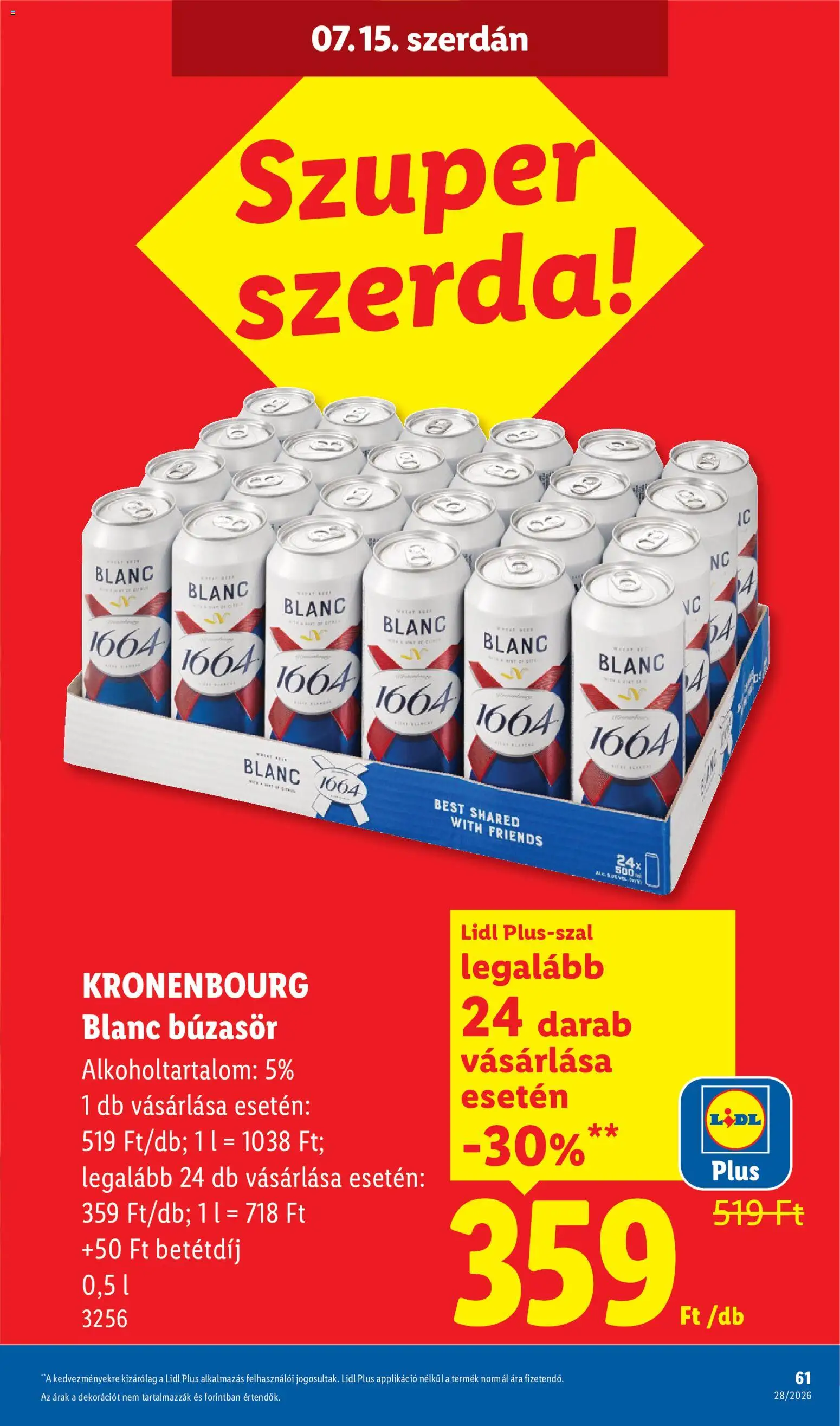 Lidl akciós ujság - amely érvényes a következő dátumtól: 2026.07.09. | Oldal: 61
